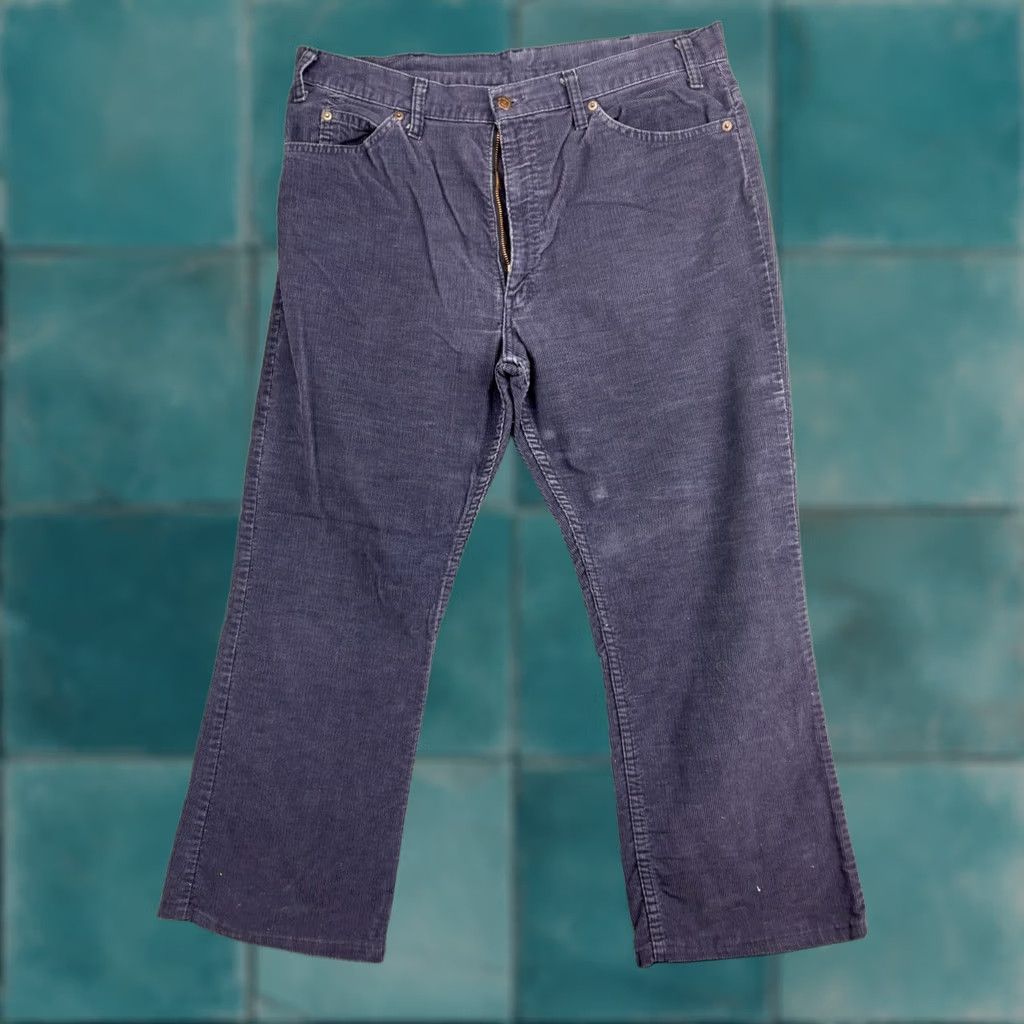 Levi's VINTAGE Levi's Corduroy Pants Men's W36 x L26 Blue Bootcut White Tab 80s Jeans Men Size US 36 / EU 52 - 1 Thumbnail