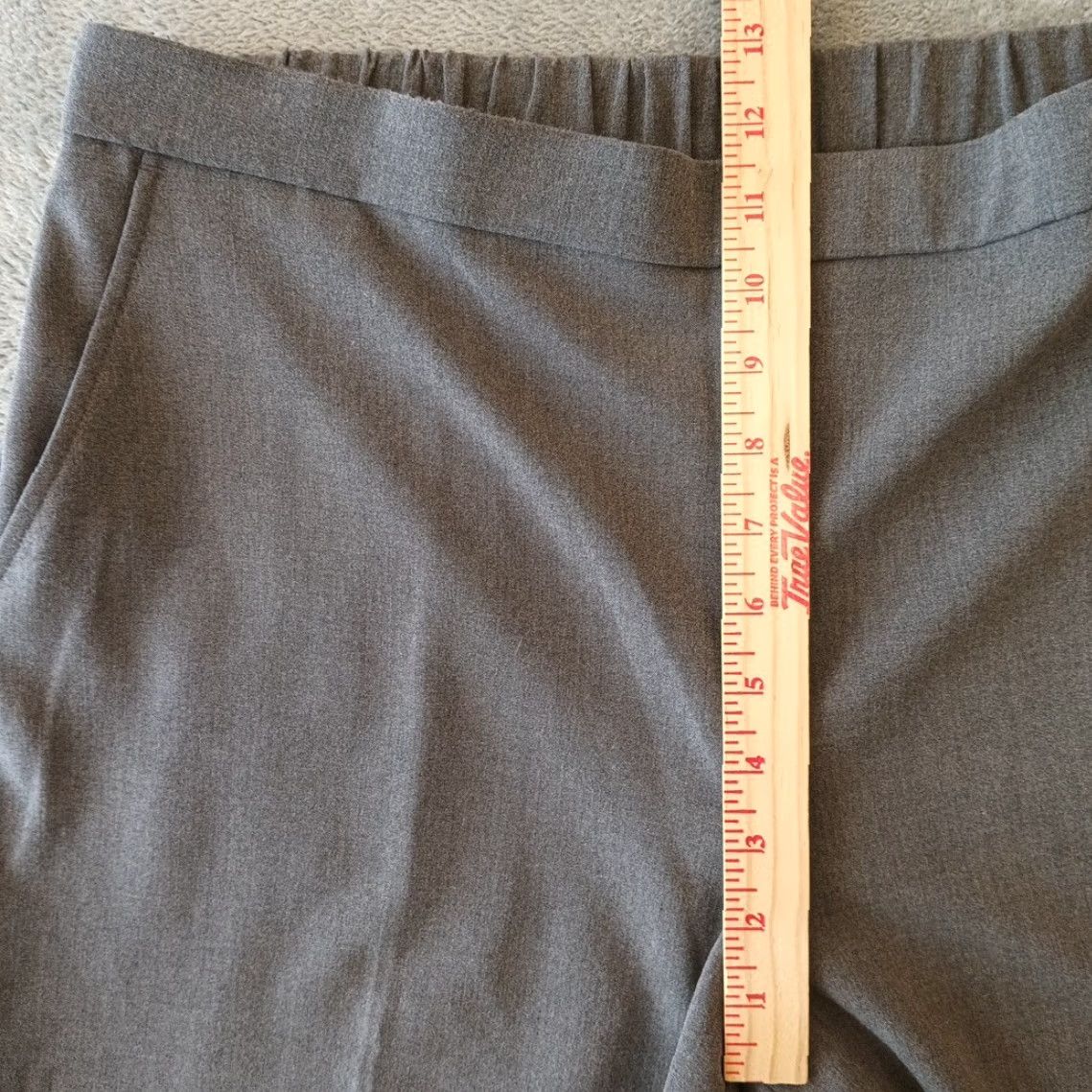 Vintage Briggs New York Dress Pants Womens Size 14 Gray Pull On Pockets 34x30.5 Size 36" / US 14 / IT 50 - 4 Thumbnail