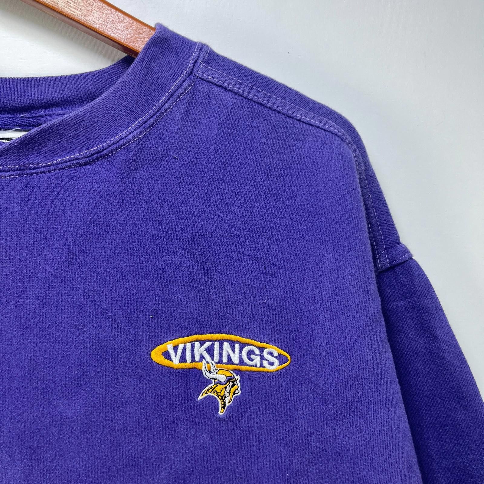 Designer Vintage Minnesota Vikings Sweatshirt XL NFL Size ONE SIZE - 3 Thumbnail
