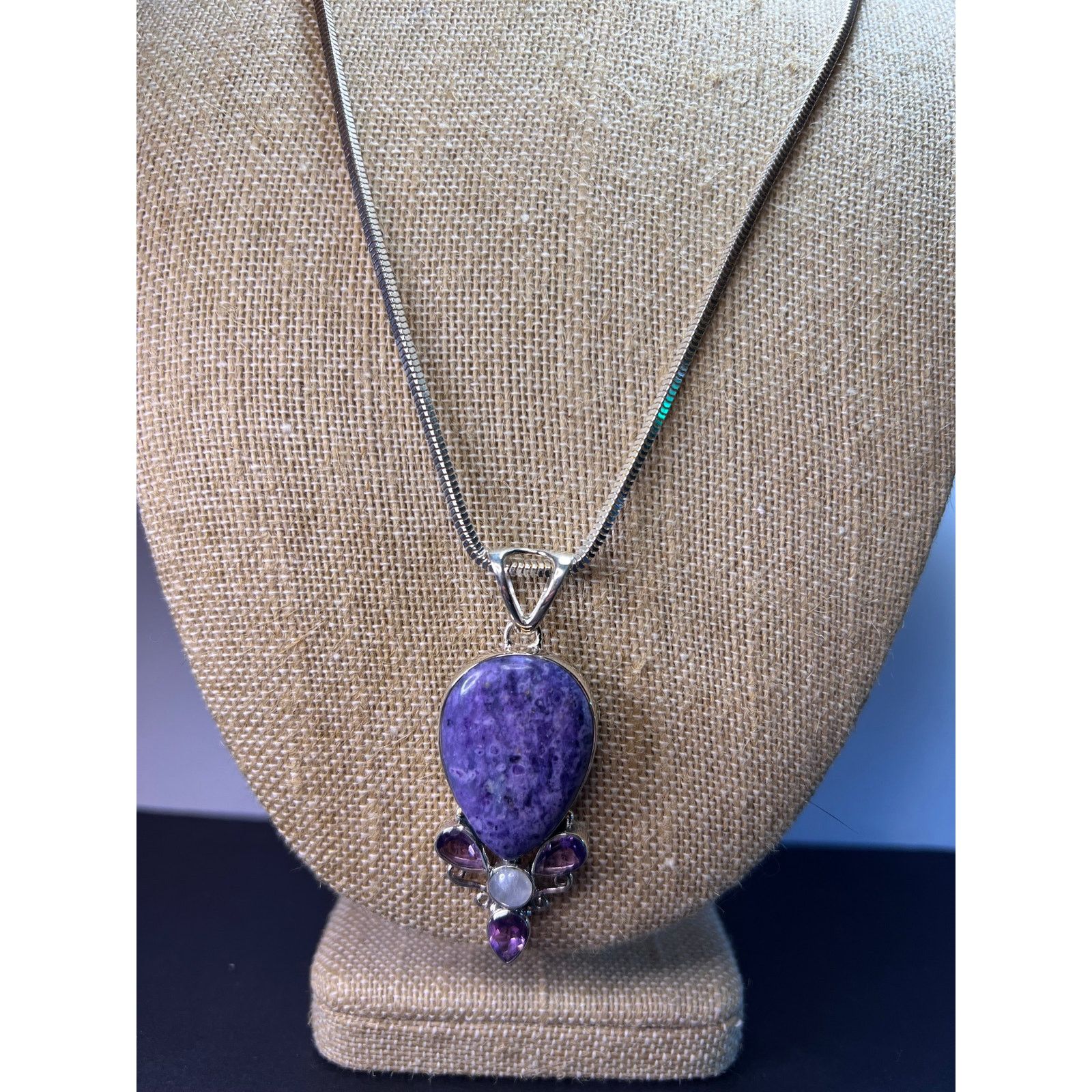 Other Arya stichtite and amethyst Sterling silver necklace Size ONE SIZE - 2 Thumbnail