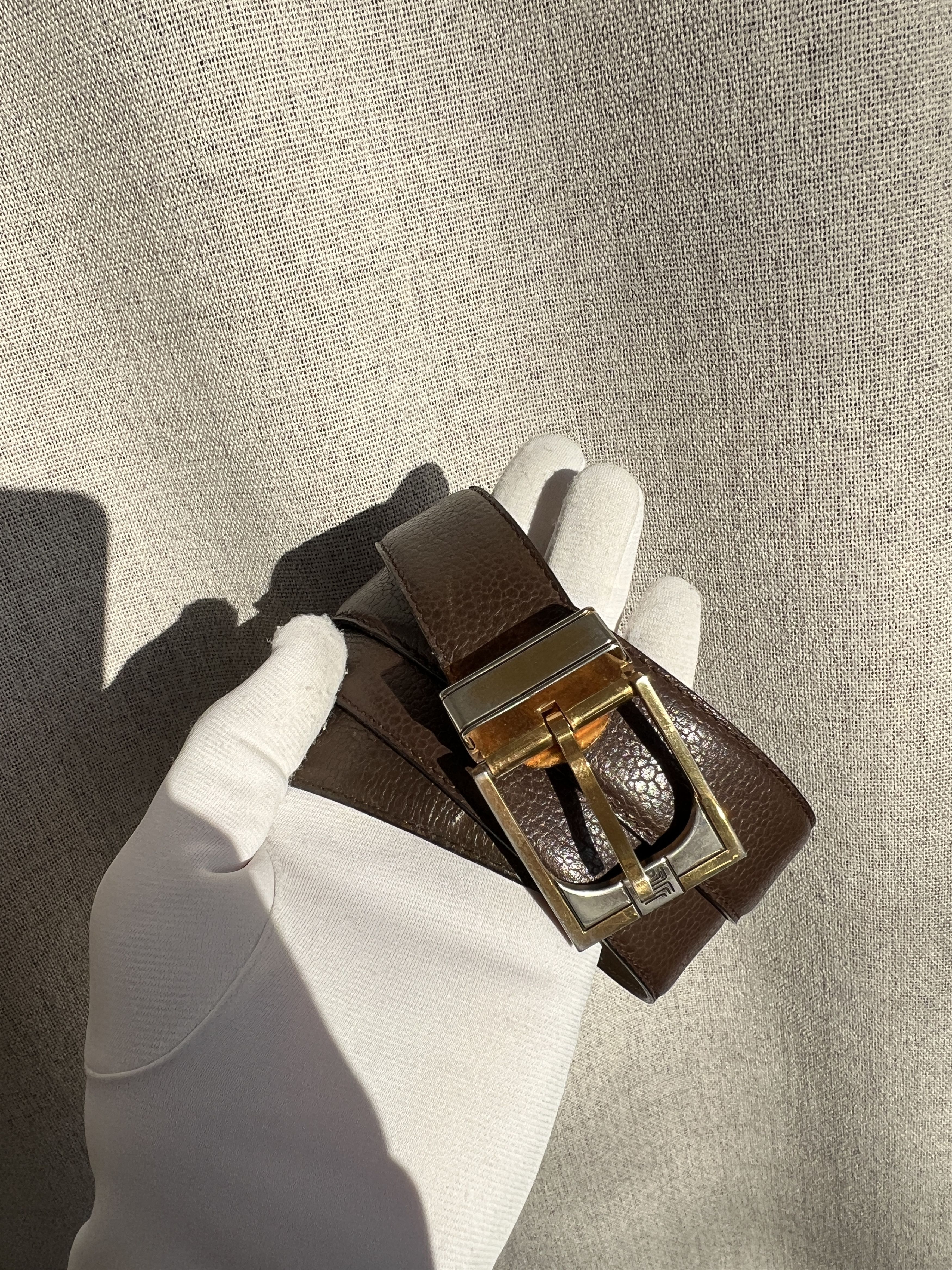 Lanvin Vintage Lanvin Paris Brown Leather Belt France Size ONE SIZE - 4 Thumbnail