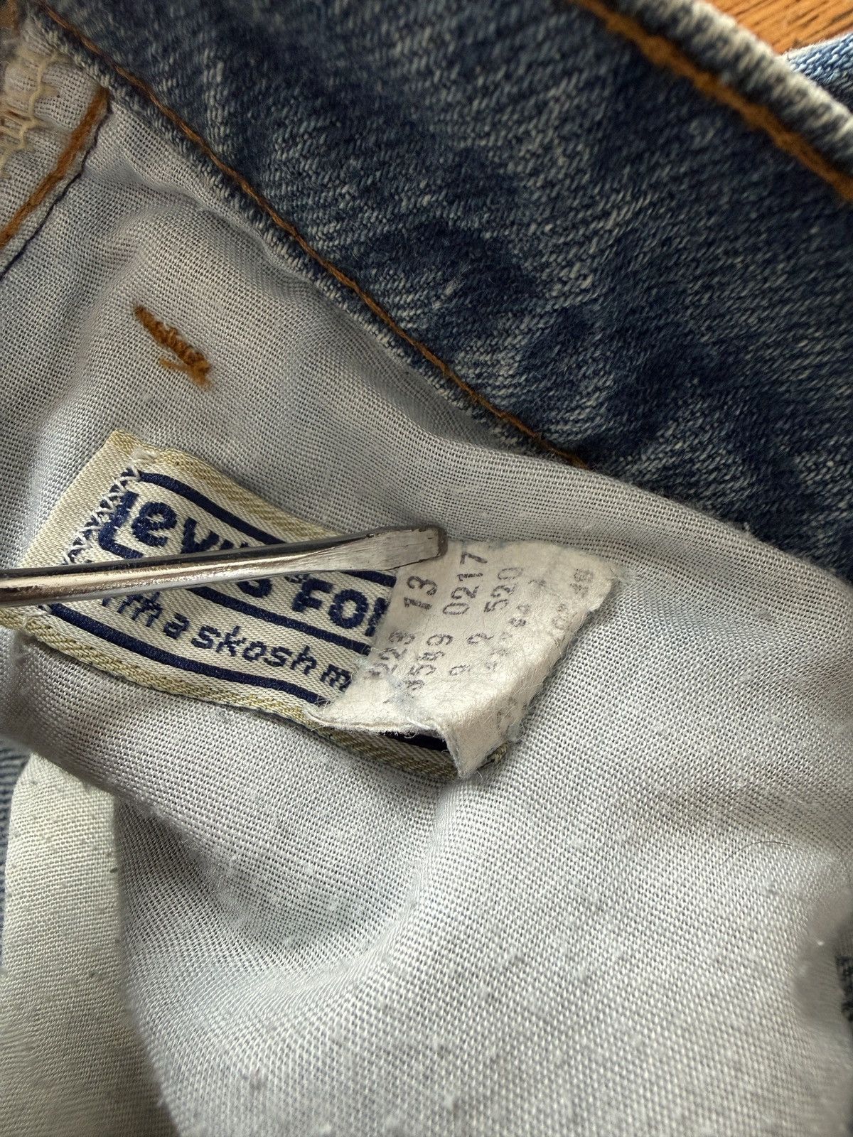 Levi's Vintage 70s Levi's Faded Leather Tab Denim Jeans Size US 32 / EU 48 - 5 Thumbnail