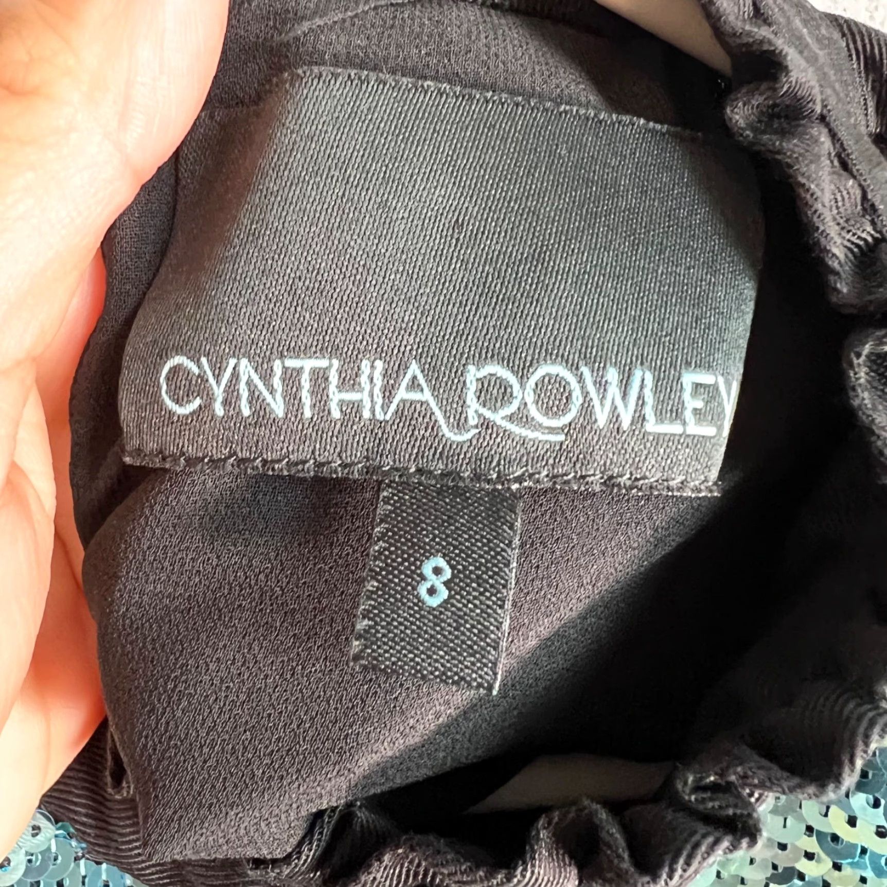 Cynthia Rowley Cynthia Rowley Blouse Womens Size 8 Black Long-Sleeve Top Sequin Feather Design Vintage No Size M / US 6-8 / IT 42-44 - 3 Thumbnail