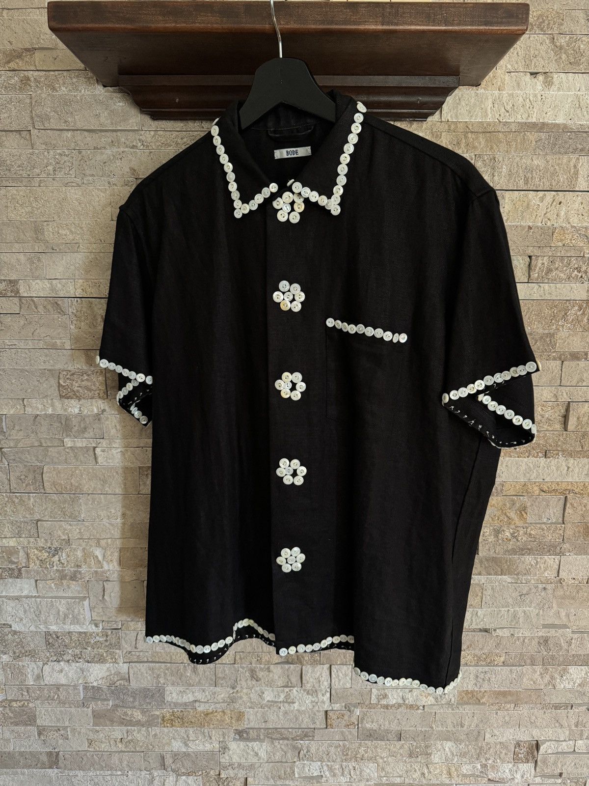 Bode Bode Mother Of Pearl Button Embellished Button Up | Grailed