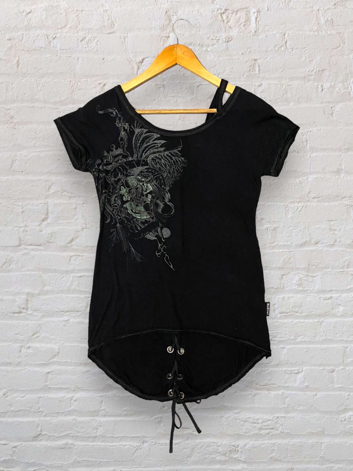 Japanese Brand Japan Ozz Croce Grunge Top Short Sleeves Embroidery Graphic Size M / US 6-8 / IT 42-44 - 1 Thumbnail
