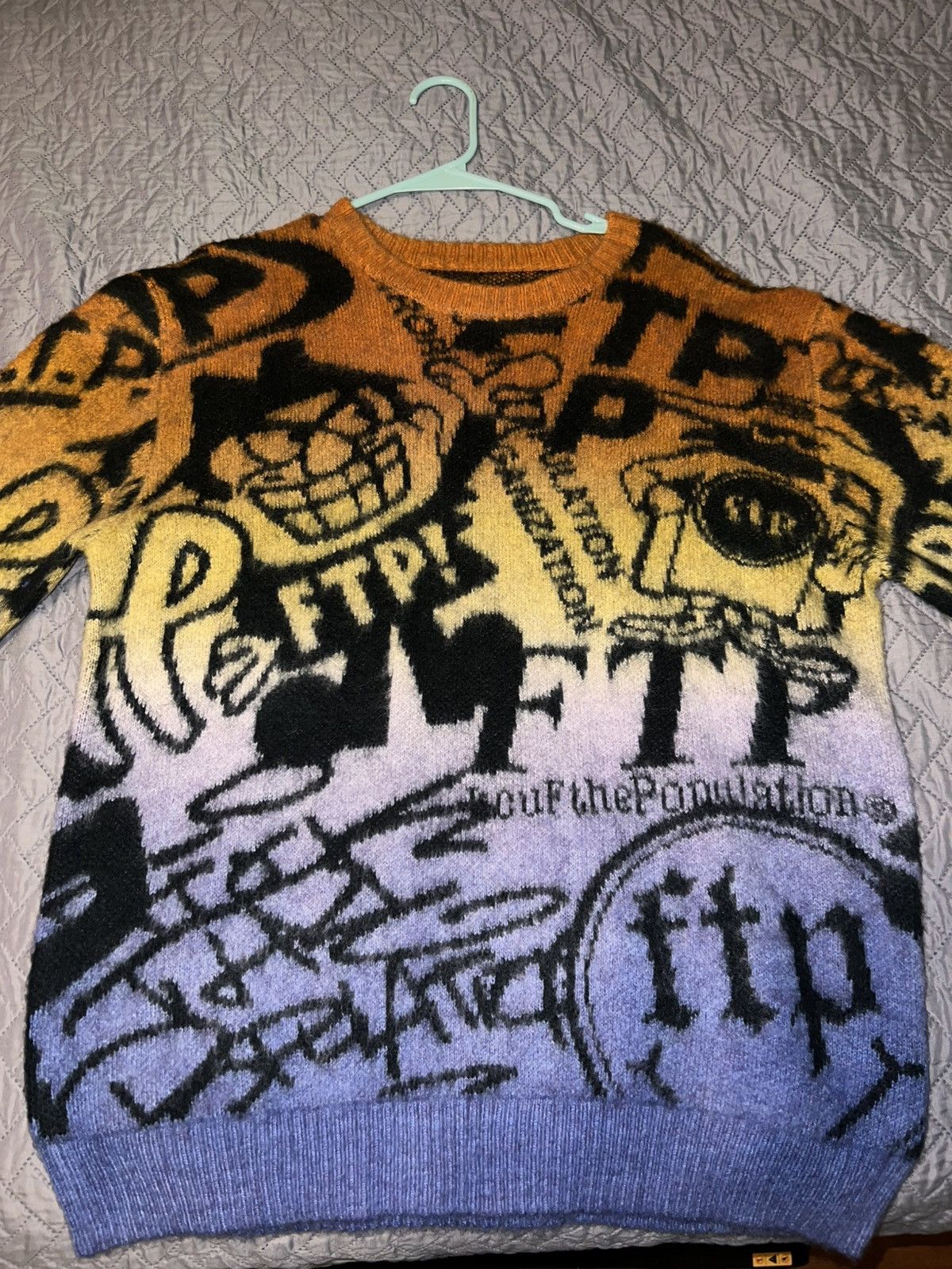 Fuck The Population FTP Archive Mohair sweater - Orange Size US M / EU 48-50 / 2 - 4 Thumbnail