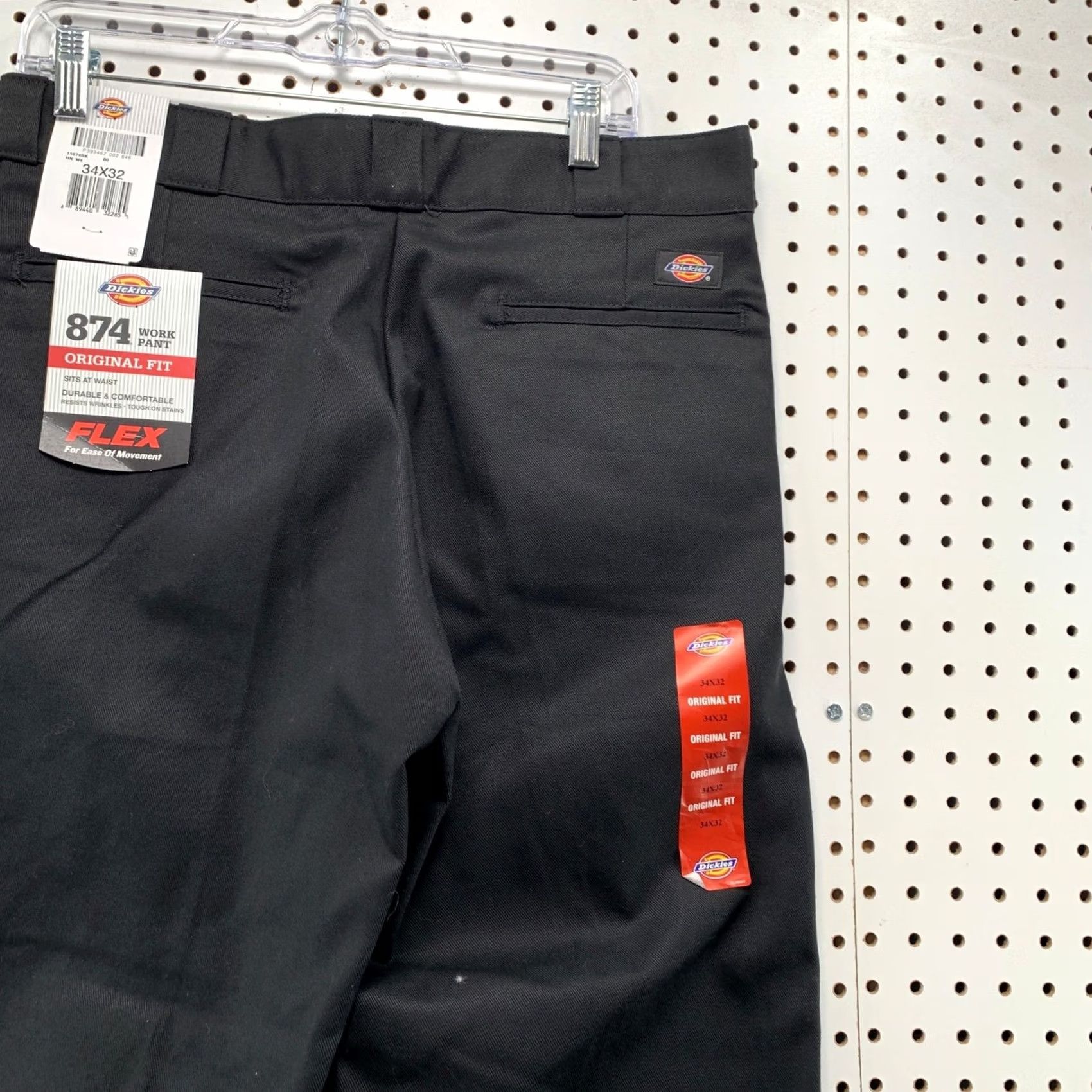 Dickies Dickies 874 Original Fit Work Pants Mens 34x32 Black Straight Leg Pants Mens 34 874BK Size US 34 / EU 50 - 6 Thumbnail