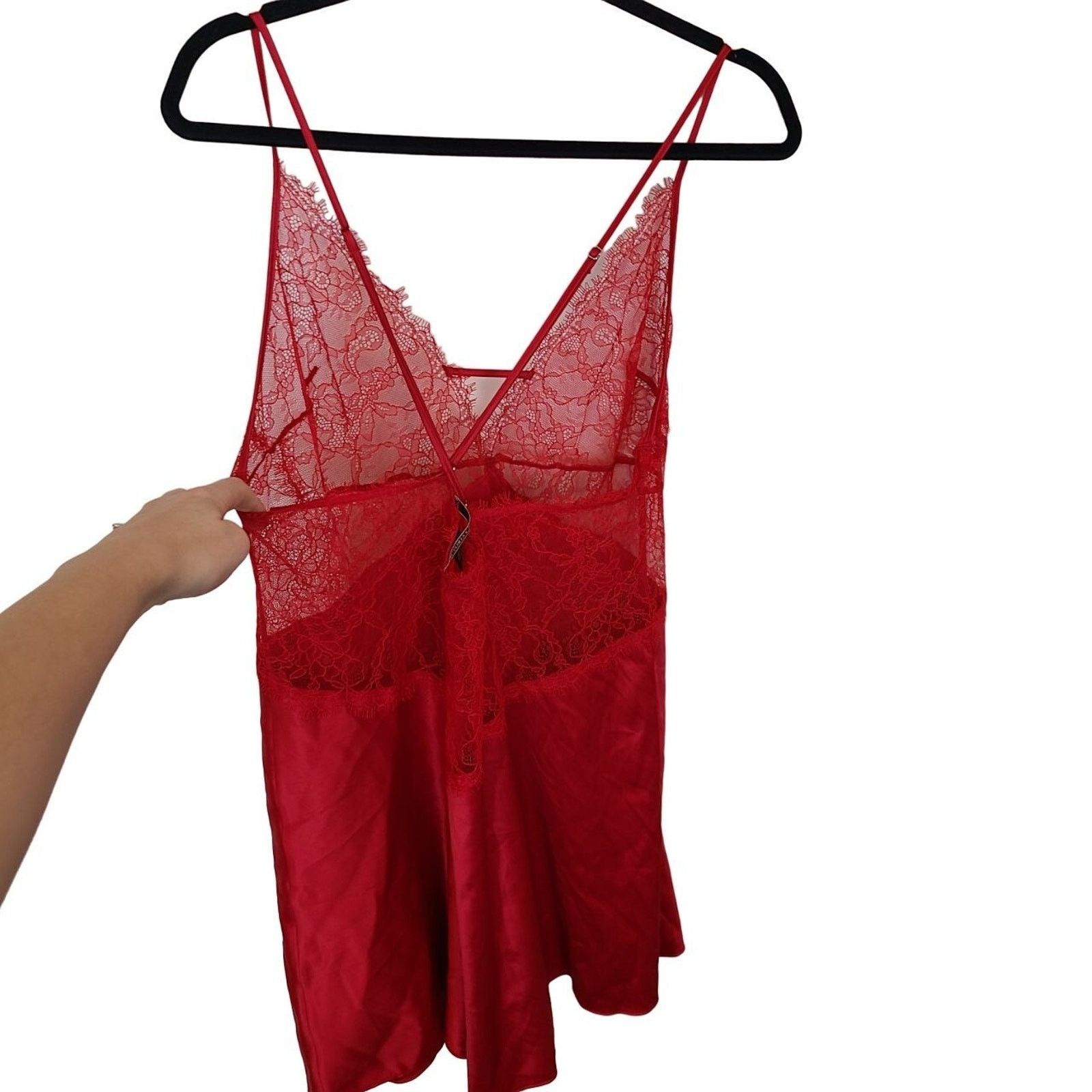 Victoria's Secret Victorias Secret Womens Satin Lingerie Eyelash Lace Coquette Size XL / US 12-14 / IT 48-50 - 7 Thumbnail