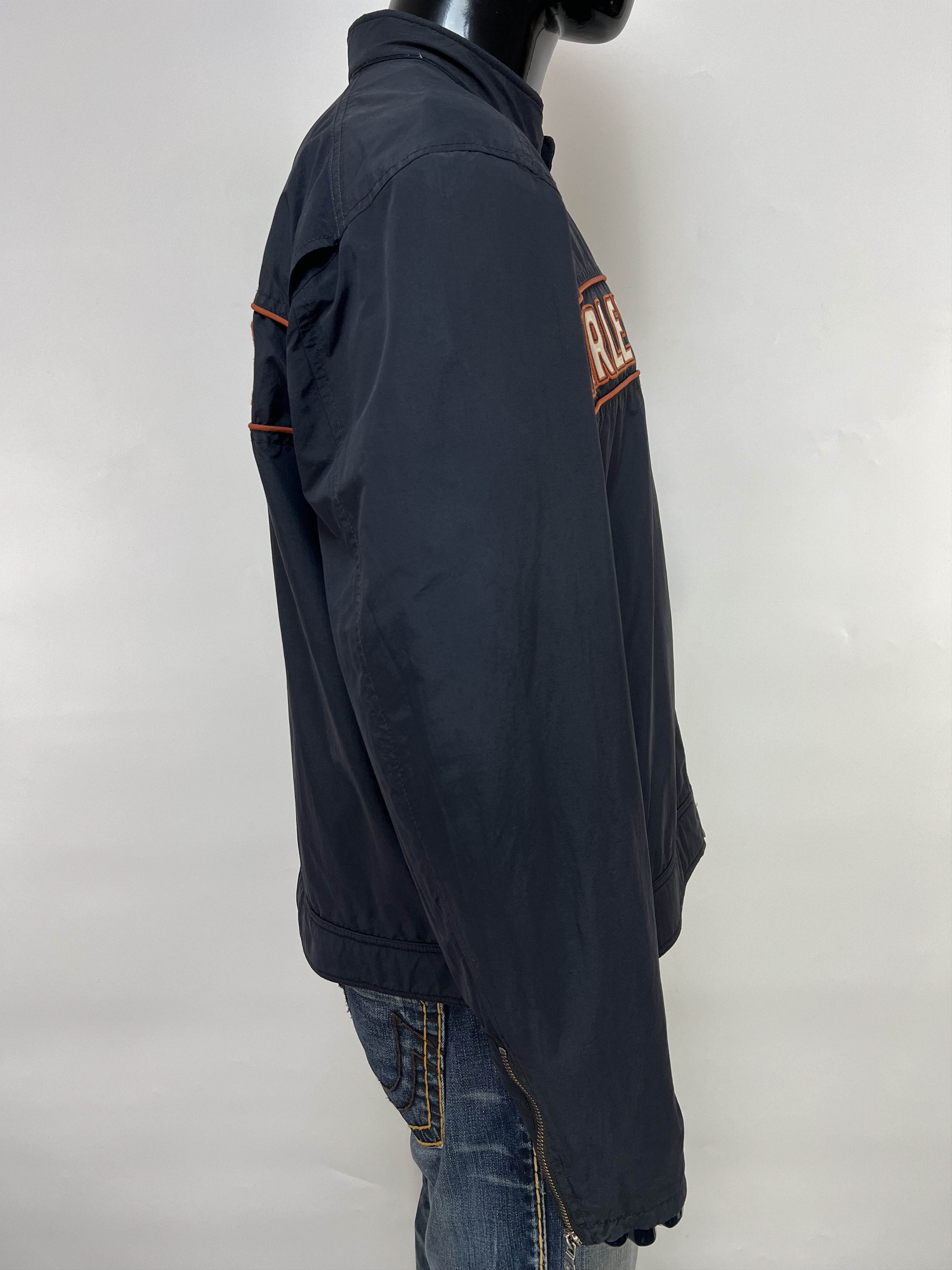 Harley Davidson Harley Davidson Full Zip Nylon Biker Jacket Racing Moto Size US L / EU 52-54 / 3 - 2 Thumbnail