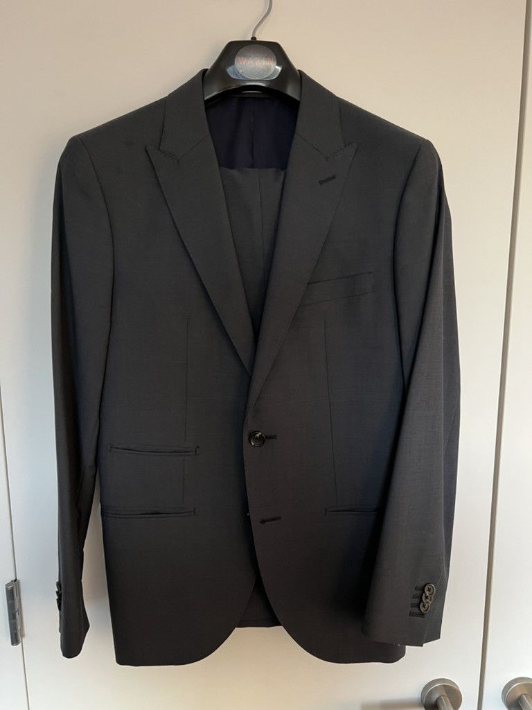 Club Monaco Grant Slim Fit Steel Blue/Grey Suit Size 38R - 1 Thumbnail