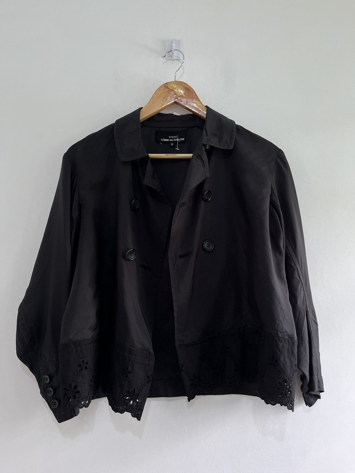 Tricot Comme des Garcons Double Breasted Lace Hem Jacket Size S / US 4 / IT 40 - 3 Thumbnail