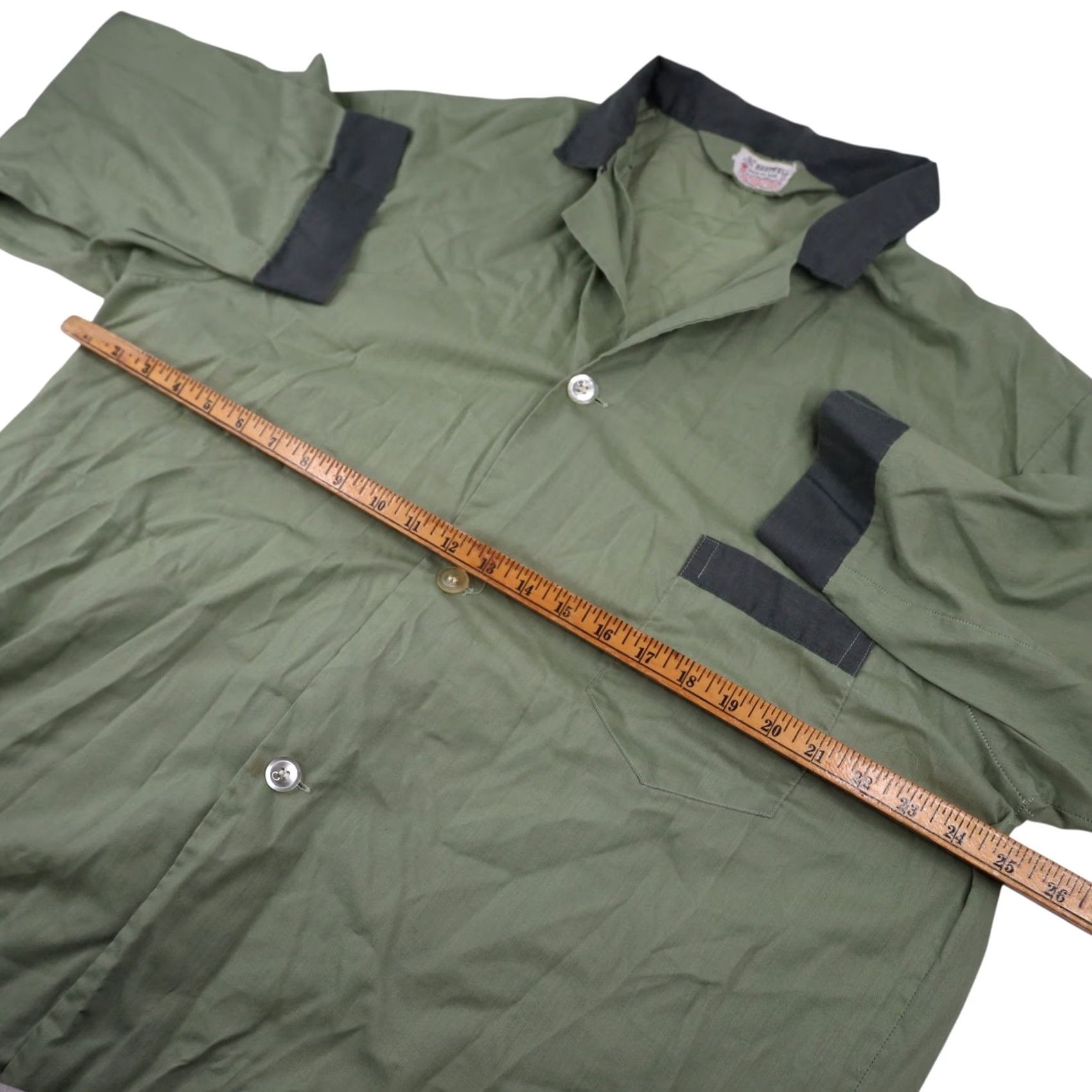 Vintage VINTAGE Restwell Pajama Shirt Green Mens L Regular Shirt Size US L / EU 52-54 / 3 - 7 Thumbnail