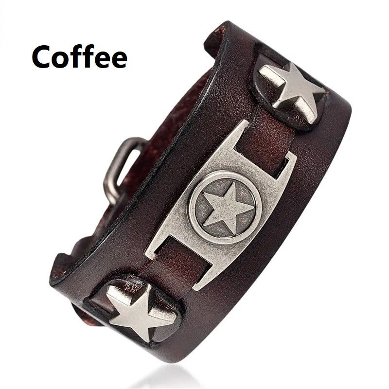 Other Star Leather Bracelet Accessories Cuff Jewelry Gift Size ONE SIZE - 6 Thumbnail