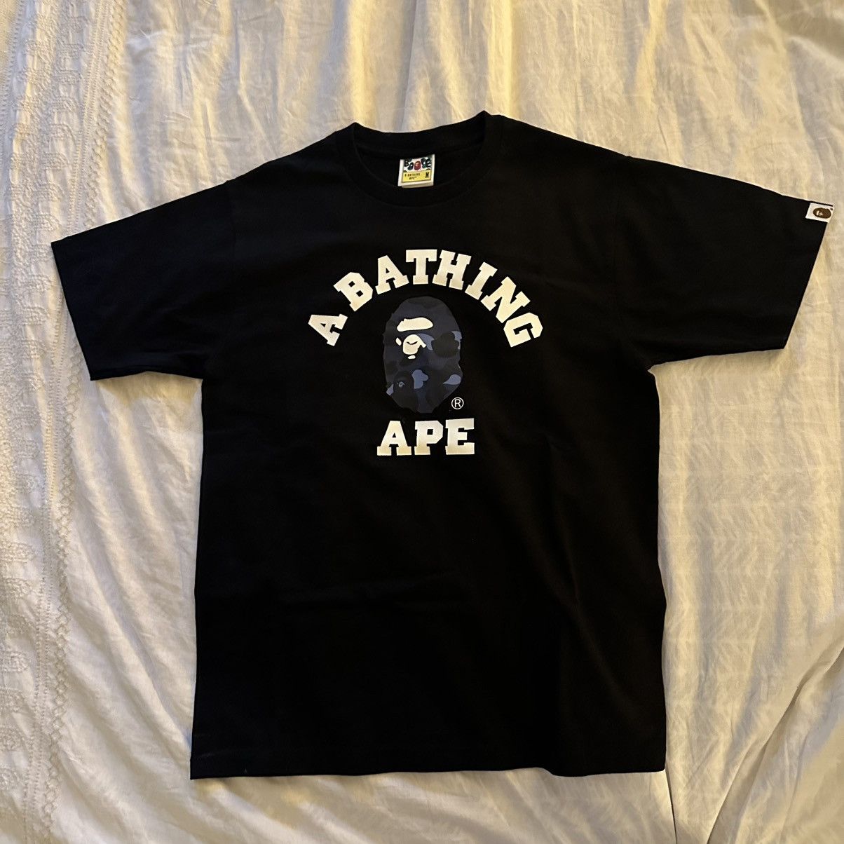 Bape Bape Collge Tee Black and Navy Size US M / EU 48-50 / 2 - 1 Thumbnail