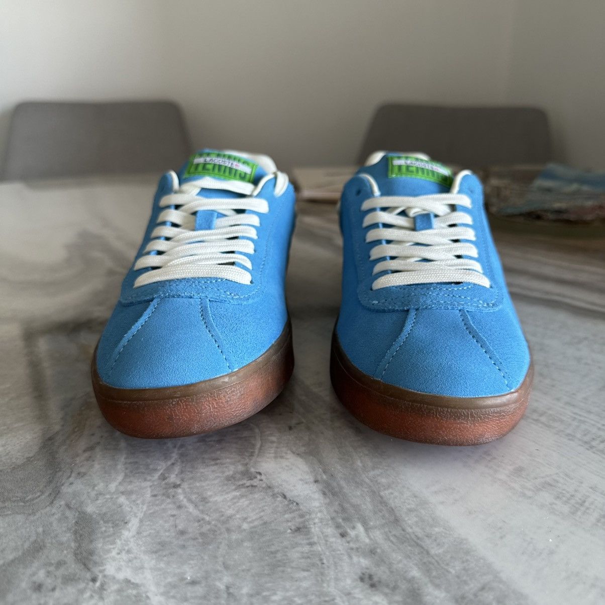 Lacoste Lacoste Men's Baseshot 124 Blue Suede Sneakers Size US 8 / EU 41 - 4 Thumbnail