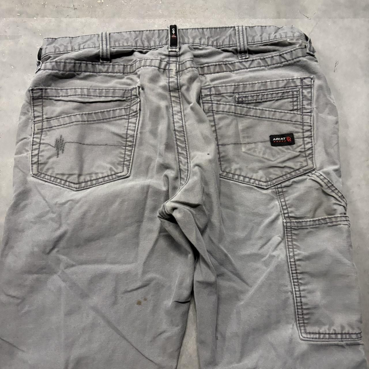 Japanese Brand × Vintage Crazy Vintage Y2K/2000s Faded Grey Streetwear Workwear Carpenter Pants! Size US 34 / EU 50 - 7 Thumbnail