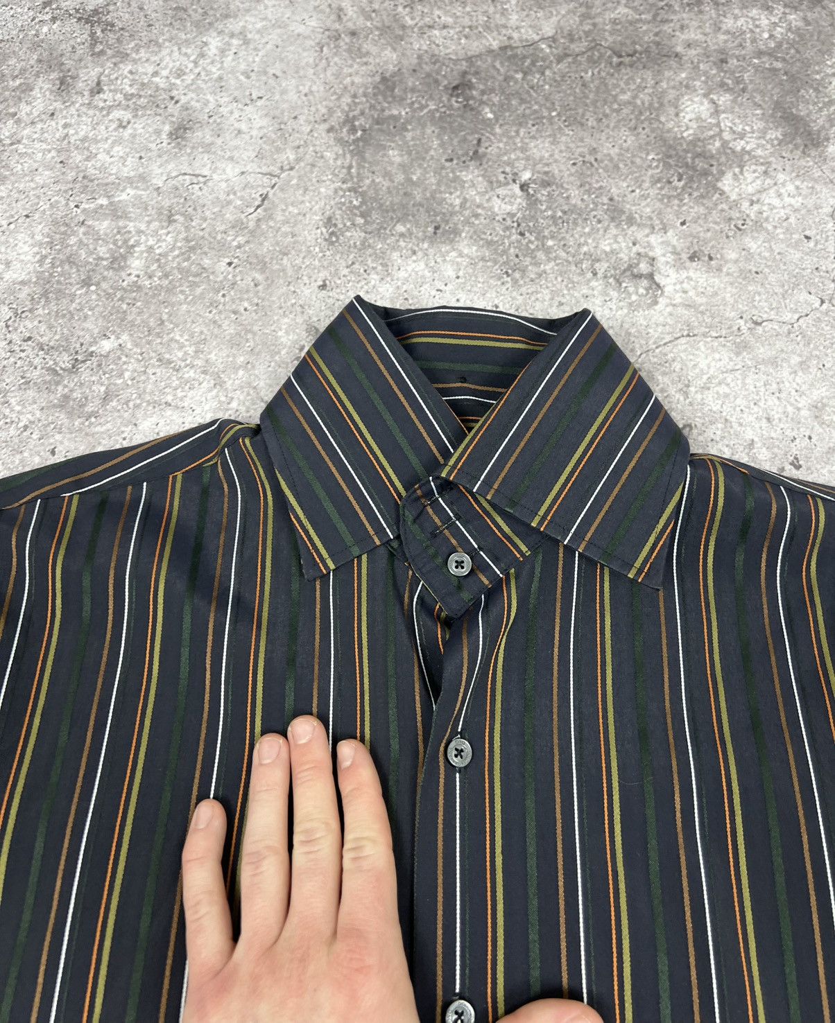 Dolce & Gabbana Vintage Dolce & Gabbana Striped Button Up Shirt Long Sleeve Size US XL / EU 56 / 4 - 9 Thumbnail