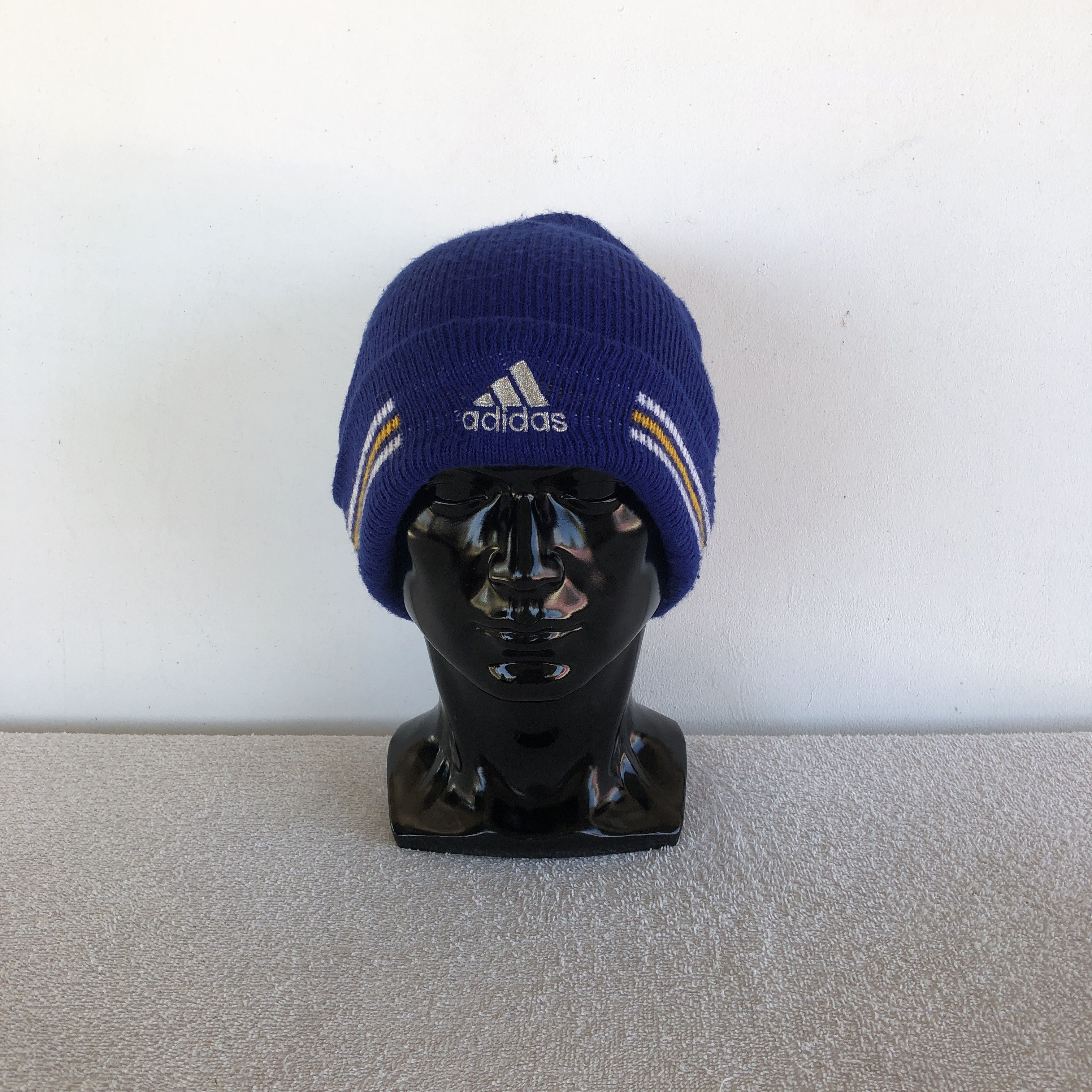 Adidas Vintage Adidas Beanie Striped Snow Caps Hats Size ONE SIZE - 2 Thumbnail