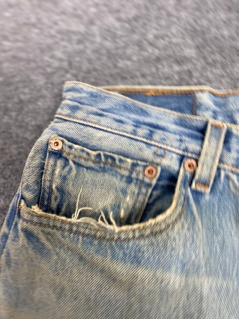 Levi's vintage levis 501 custom distressed denim nice design Size 32" / US 10 / IT 46 - 14 Thumbnail