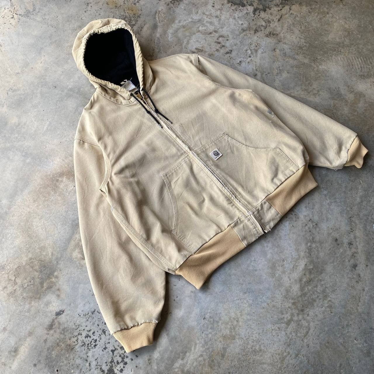 Carhartt × Vintage VINTAGE CARHARTT CANVAS JUMPER TRASHED DISTRESSED HOODIE Size US L / EU 52-54 / 3 - 10 Thumbnail