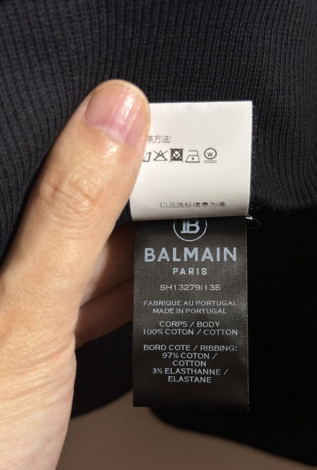 Balmain Balmain Black Logo Sweatshirt Sz.L Size US L / EU 52-54 / 3 - 6 Thumbnail