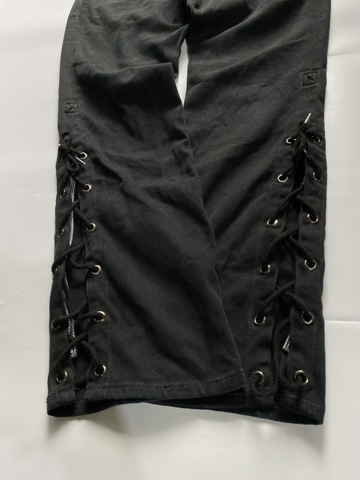 Japanese Brand Flared laces up double wash no tag jeans pant ifsixwasnine Size US 30 / EU 46 - 4 Thumbnail