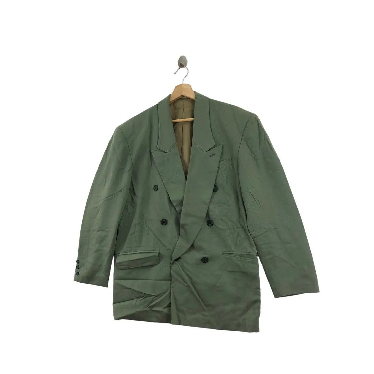 Vintage Vintage YA KURAUDO JAPAN Designer Double Breasted Blazer Size 42R - 2 Thumbnail