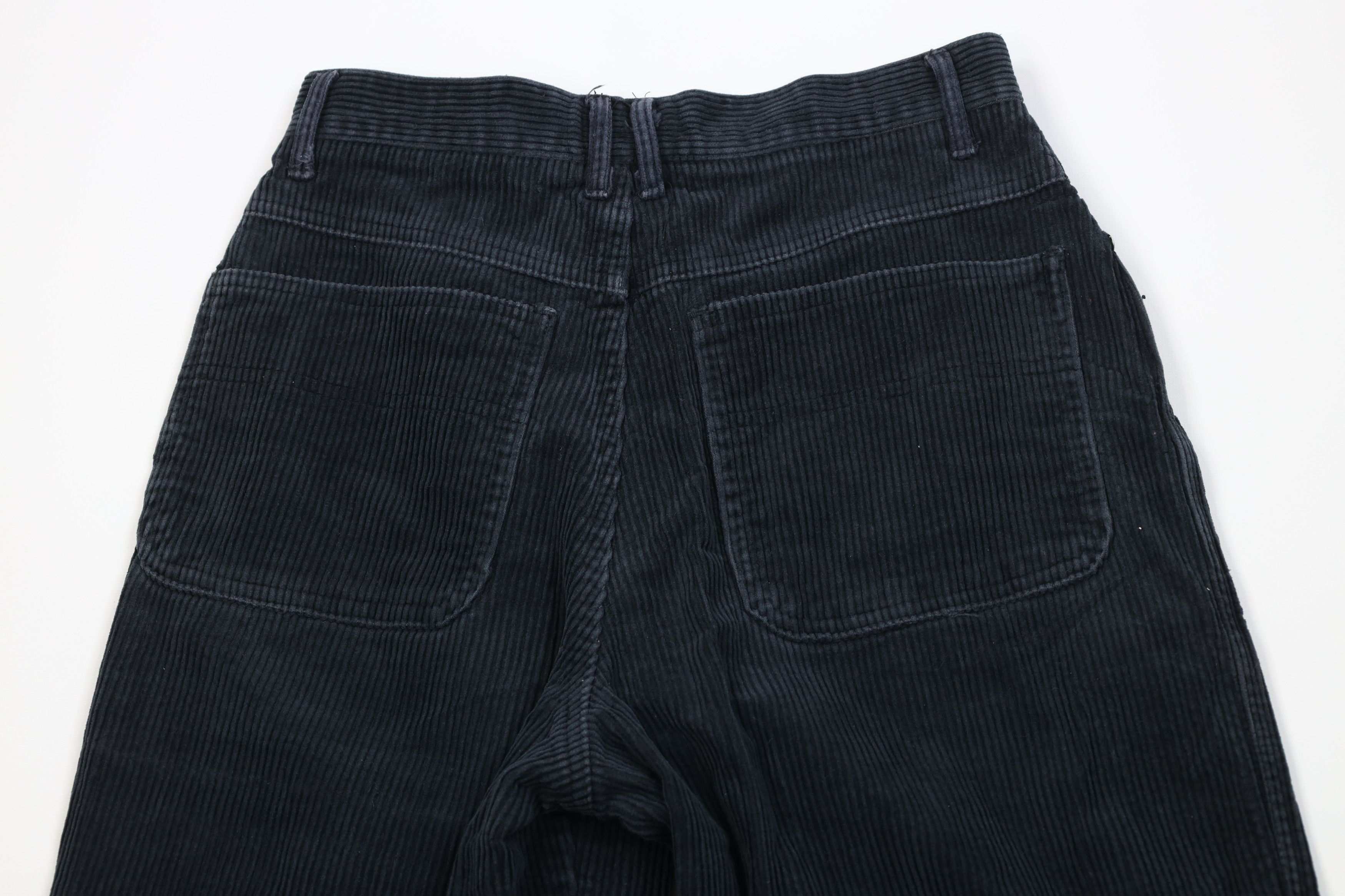 Vintage Vintage 90s Streetwear Wide Leg Corduroy Chino Pants Black Size 27" / US 4 / IT 40 - 9 Thumbnail