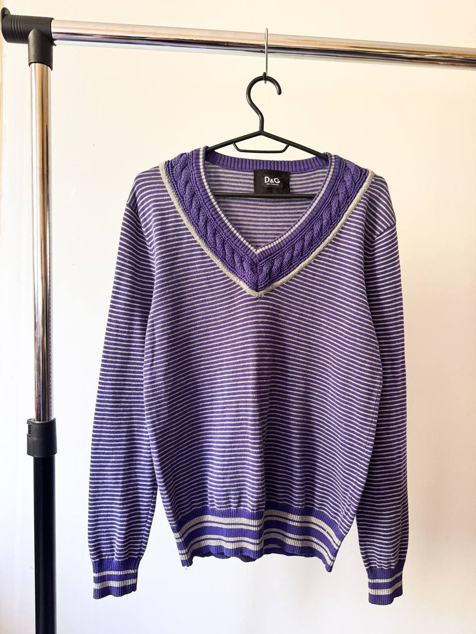 Dolce & Gabbana × Vintage D&G Dolce & Gabbana Vintage Stripped Woman's Knit Sweater Size L / US 10 / IT 46 - 2 Thumbnail