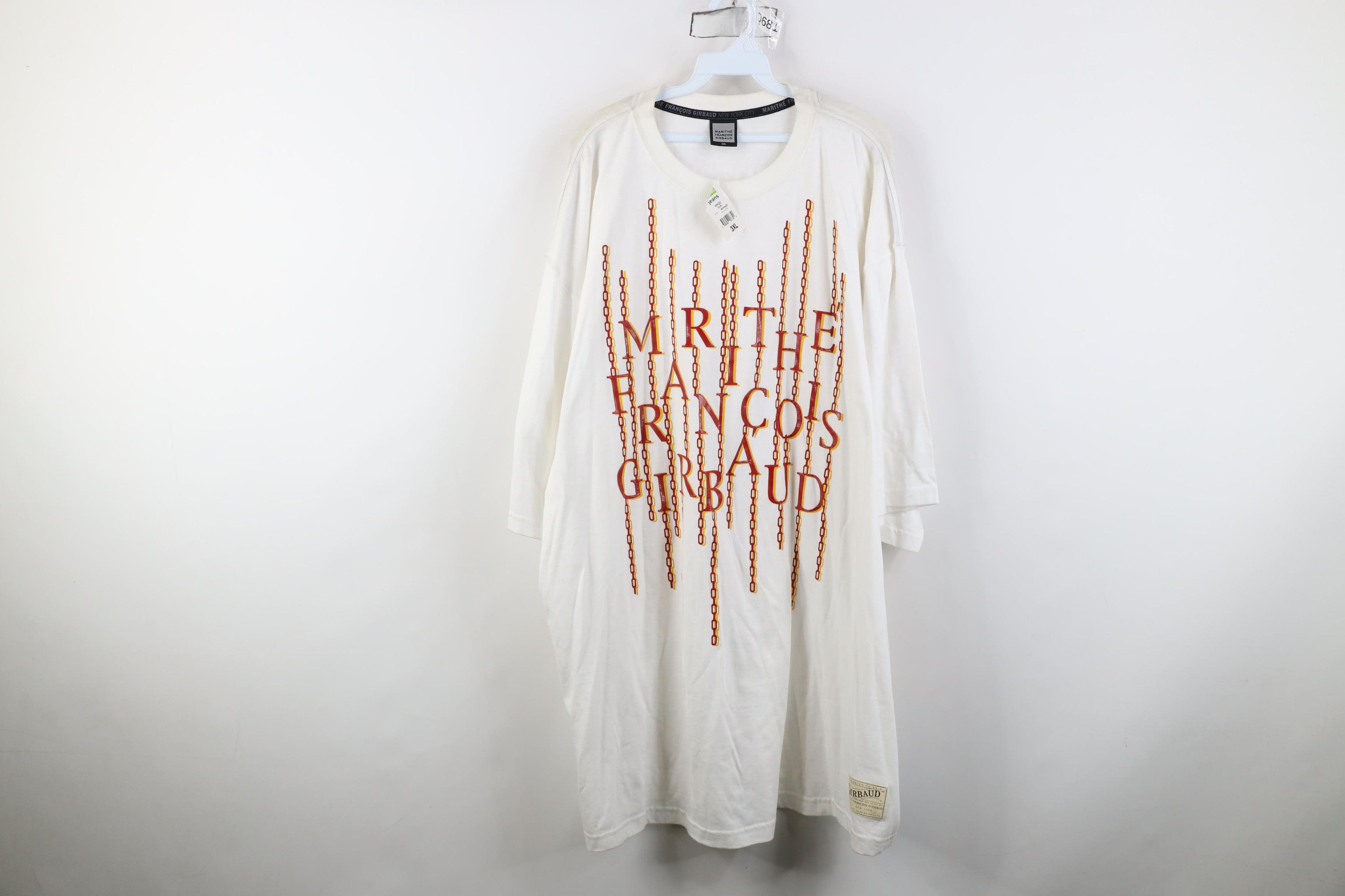 Marithe + Francois Girbaud Deadstock Vintage 90s Marithe Francois Girbaud Chain T-Shirt Size US XXL / EU 58 / 5 - 1 Thumbnail