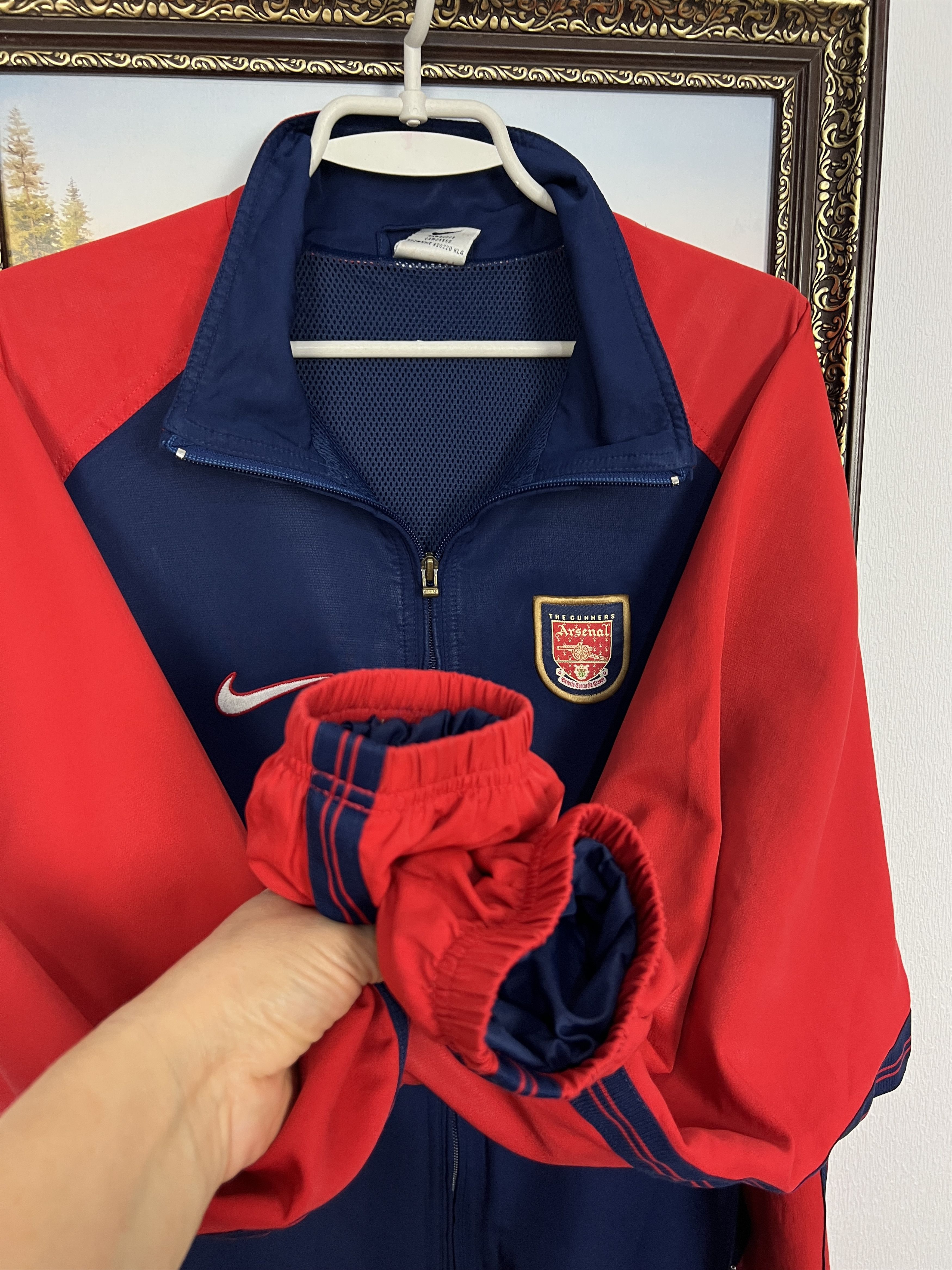 Nike Vintage 90's Arsenal Football Train Jacket Soccer Track Top Size US S / EU 44-46 / 1 - 5 Thumbnail