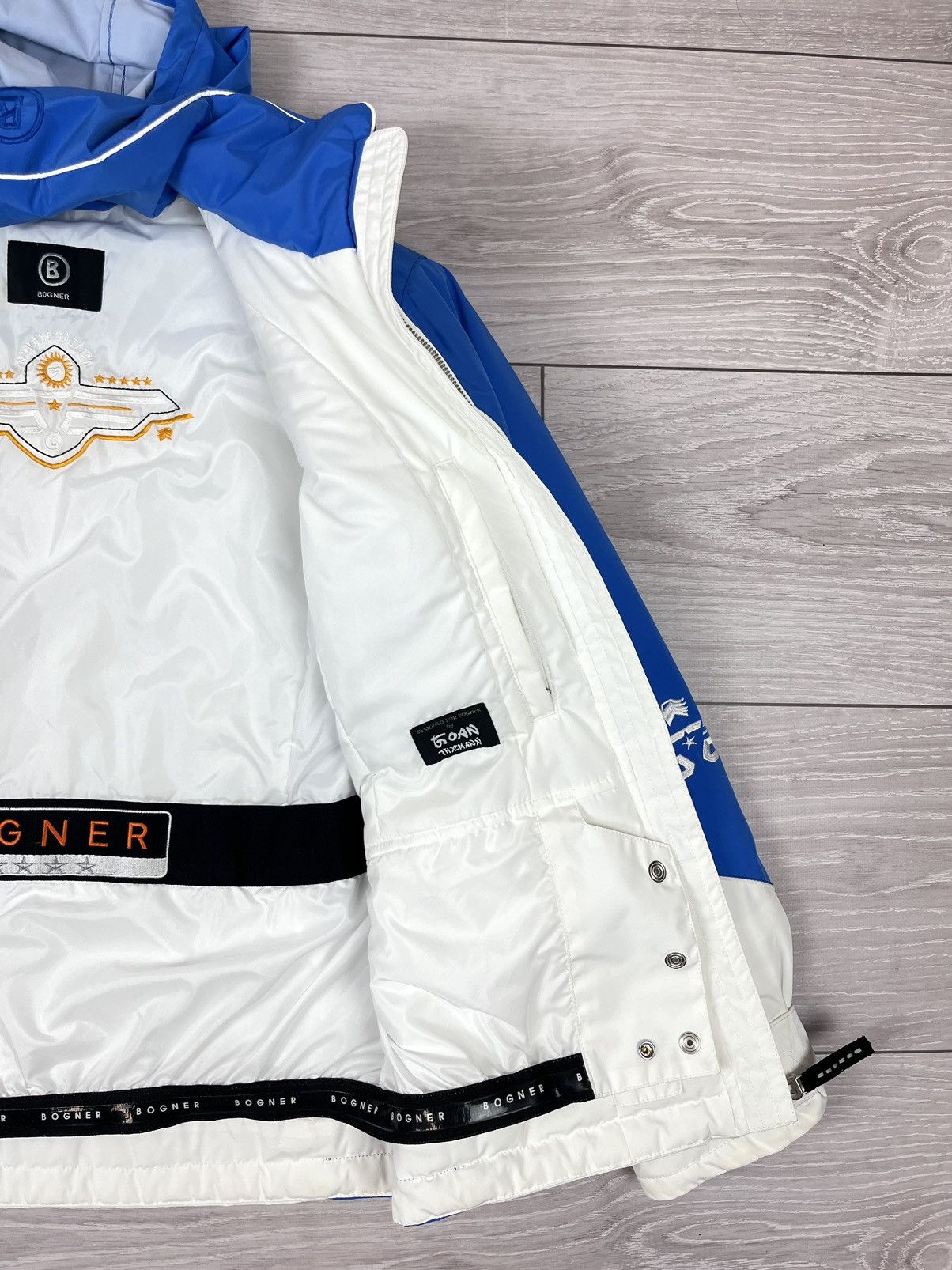 Bogner Bogner White Blue Nylon Ski Winter Puffer Jacket Womens Size XS / US 0-2 / IT 36-38 - 13 Thumbnail