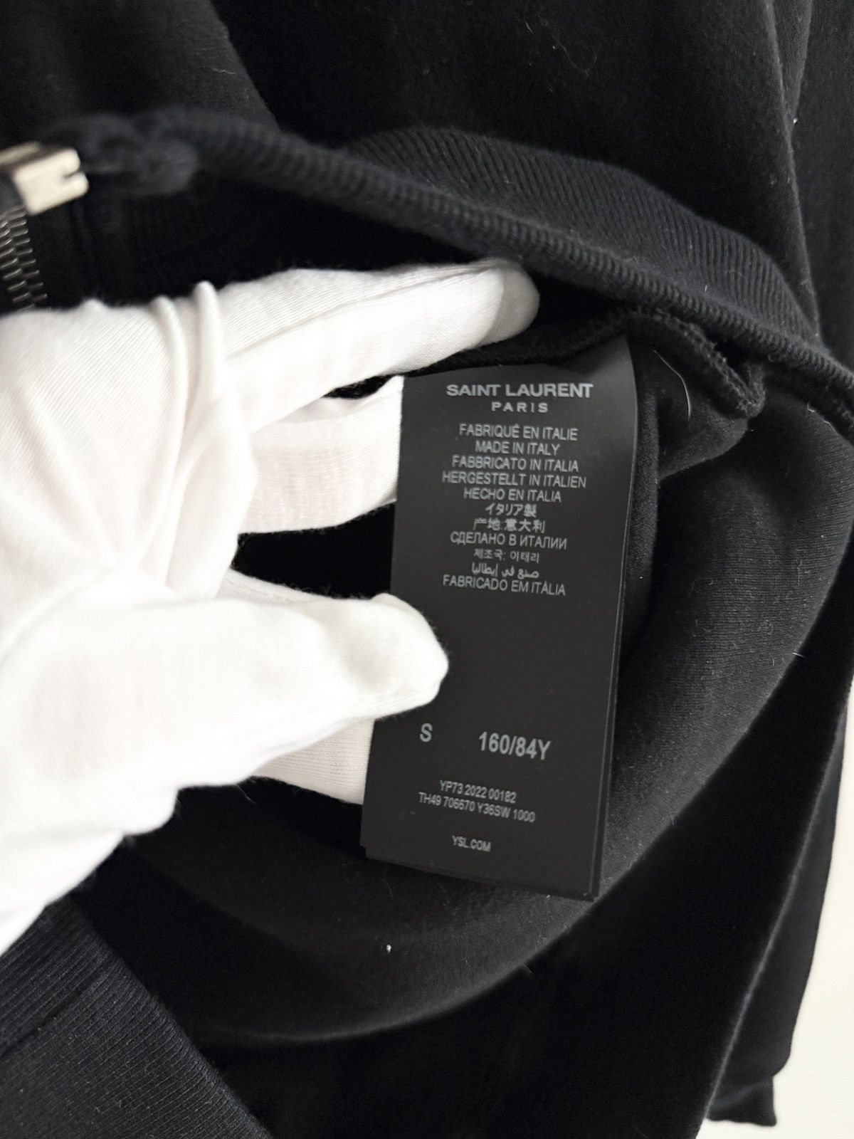 Saint Laurent Paris Saint Laurent Heavy Cotton Zip Up Hoodie Size US S / EU 44-46 / 1 - 6 Thumbnail