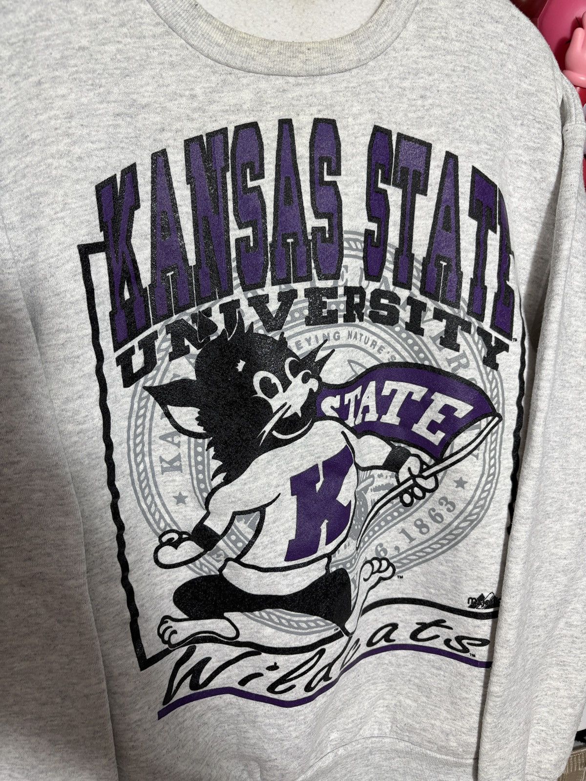 Majestic Vintage college sweater crewneck 90s kansas state Size US L / EU 52-54 / 3 - 2 Thumbnail