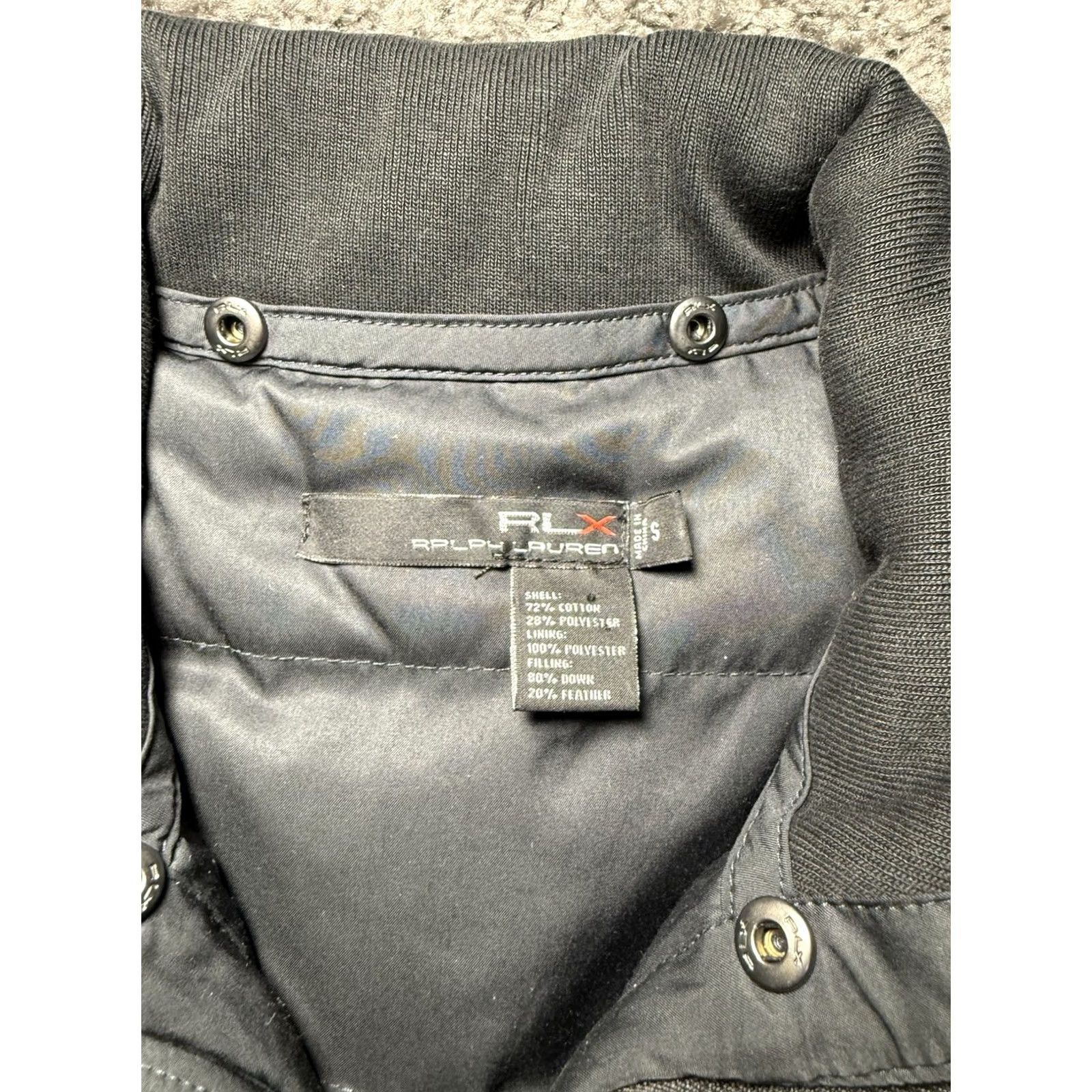 RLX Ralph Lauren RLX Ralph Lauren Polo Men’s Small Black Down Filled Knit Puffer Golf Vest Size US S / EU 44-46 / 1 - 5 Thumbnail