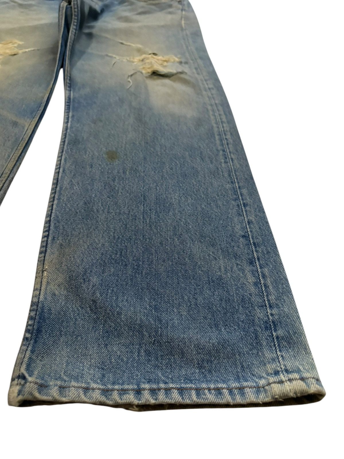 Levi's Vintage 90s Levis 501xx Mud Wash Distressed Baggy Jeans Size US 37 - 7 Thumbnail