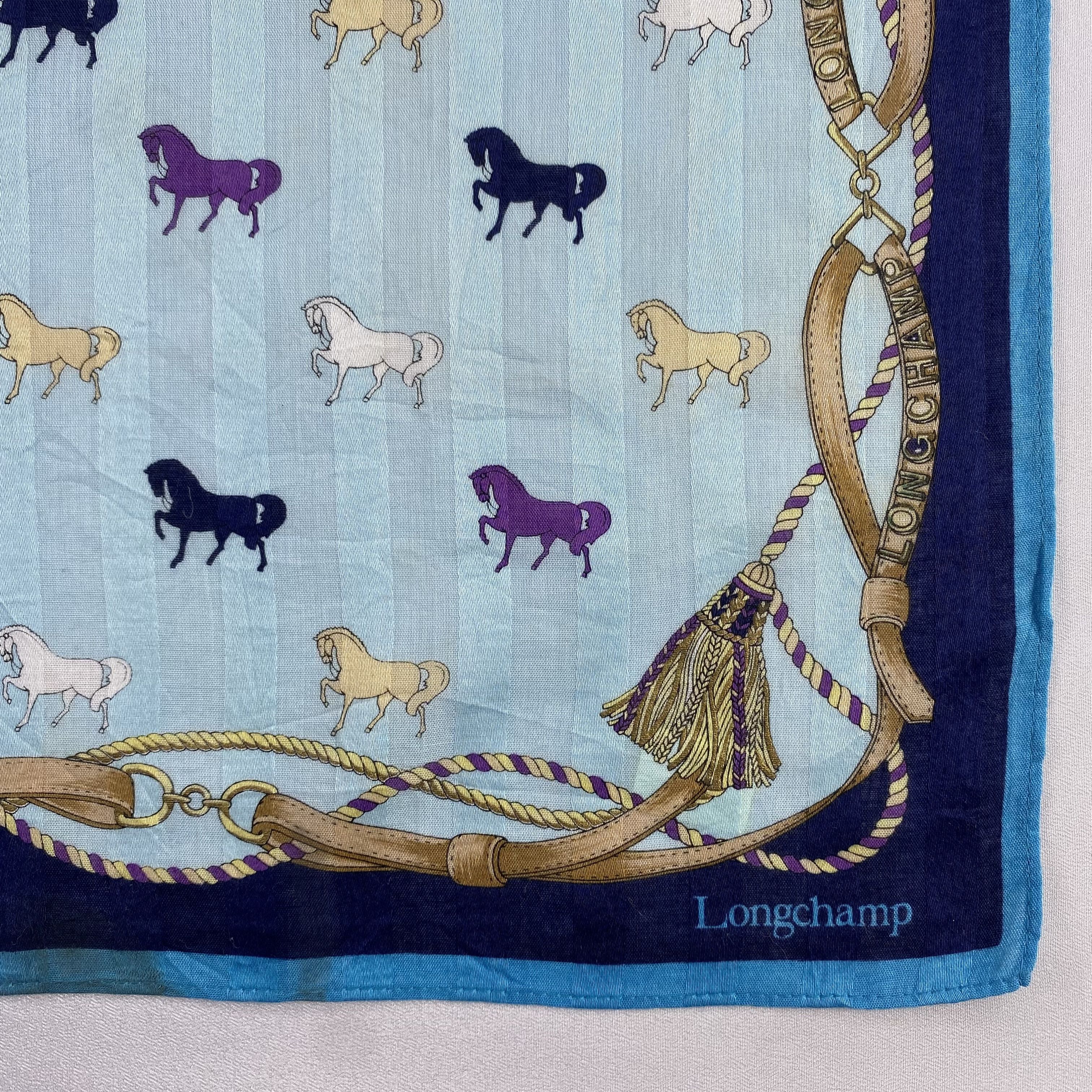 Longchamp × Vintage Longchamp Neckerchief / Bandana / Handkerchief-P1282 Size ONE SIZE - 3 Thumbnail
