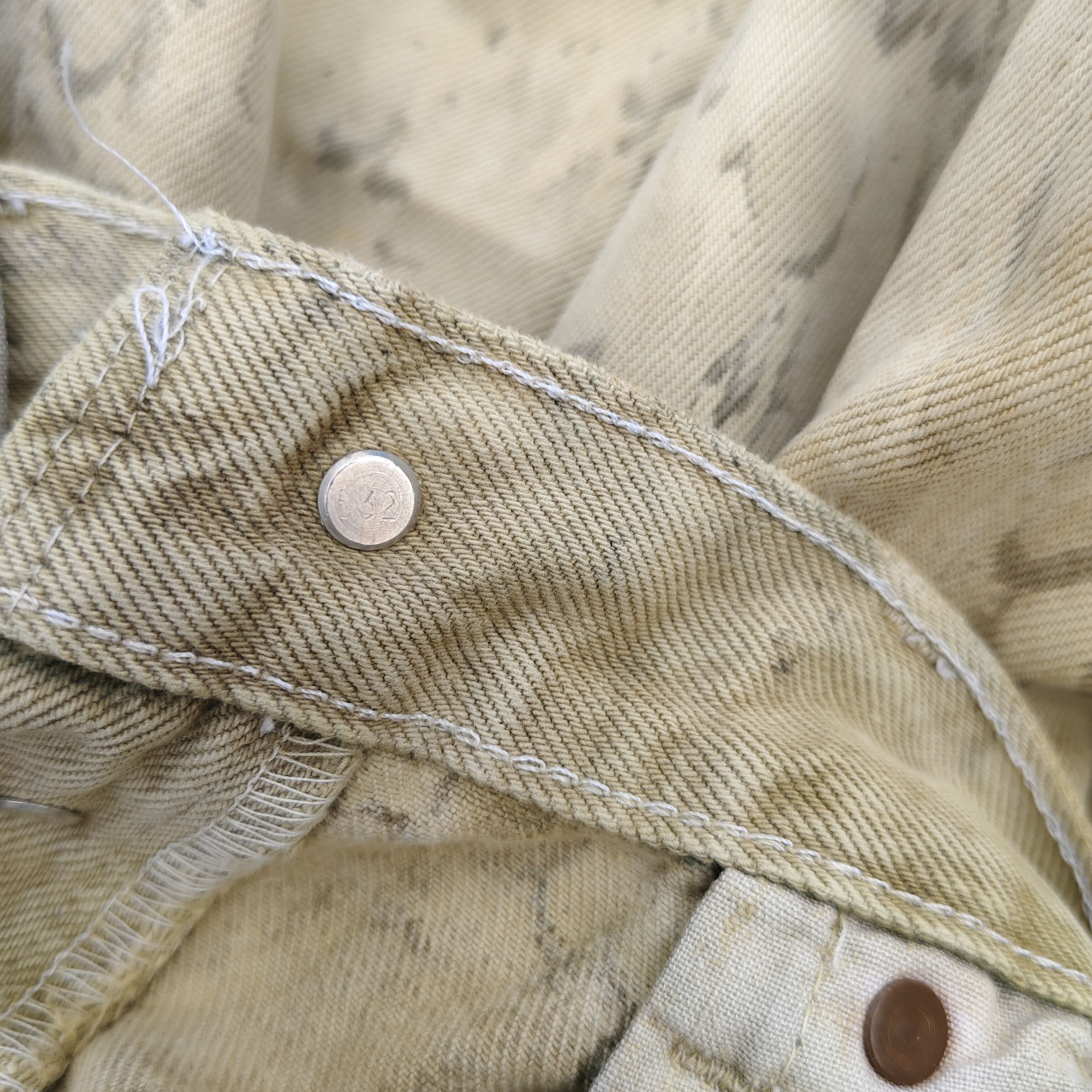 Levi's Vintage 90s Levi's 501 Abstract Camo Camouflage Design Jean Size US 30 / EU 46 - 12 Thumbnail