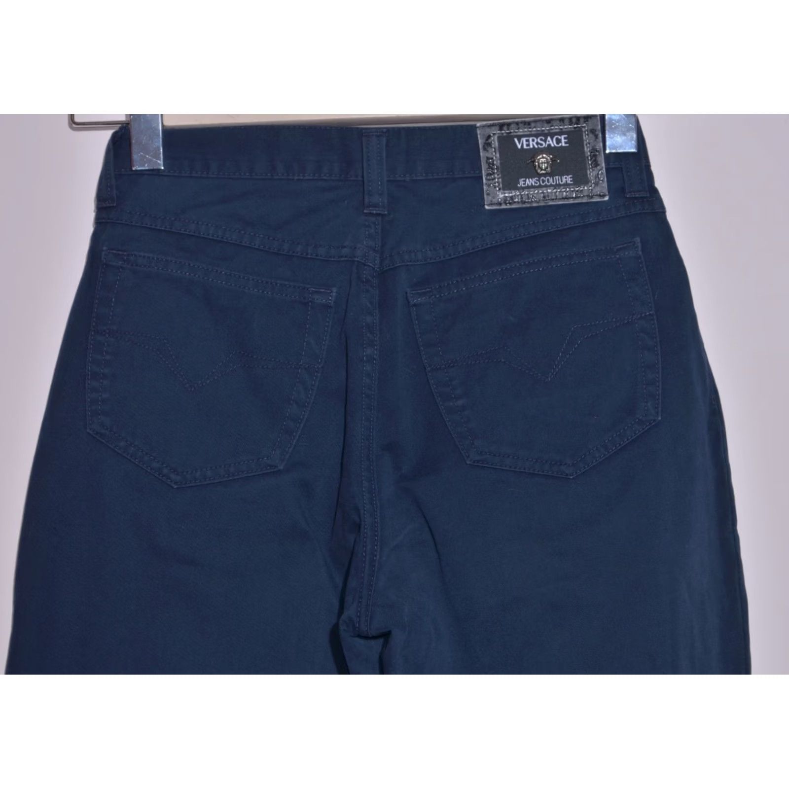 Versace Jeans Couture VINTAGE Versace Jeans Couture Navy Cotton Chino Jeans 30 / IT44 Mens Size US 30 / EU 46 - 4 Thumbnail