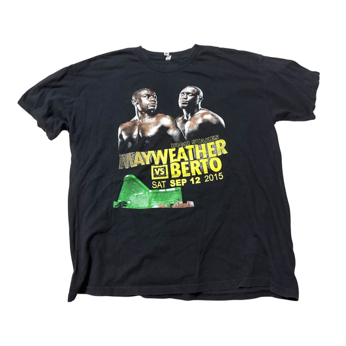 Vintage Floyd Mayweather vs Andre Berto 2017 Boxing T Shirt Size US XL / EU 56 / 4 - 1 Thumbnail