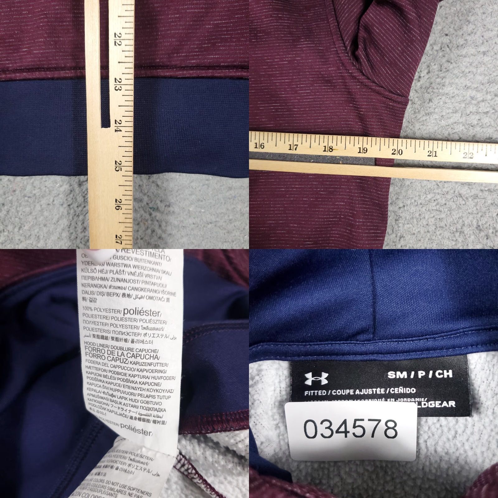 Under Armour Under Armour Hoodie Mens Small Purple Pullover Sweatshirt Sweatshirt Size US S / EU 44-46 / 1 - 8 Thumbnail