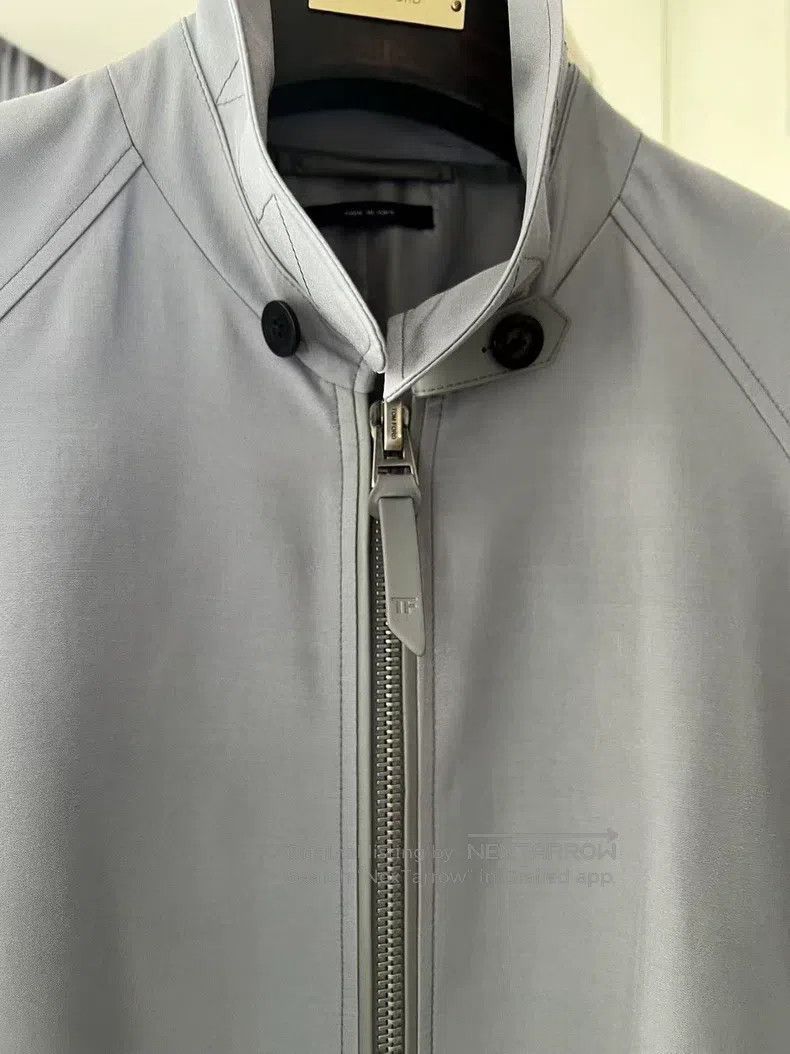 Tom Ford Tom Ford Classic Men's Short Jacket, 100% Mulberry Silk Fa Size US M / EU 48-50 / 2 - 8 Thumbnail