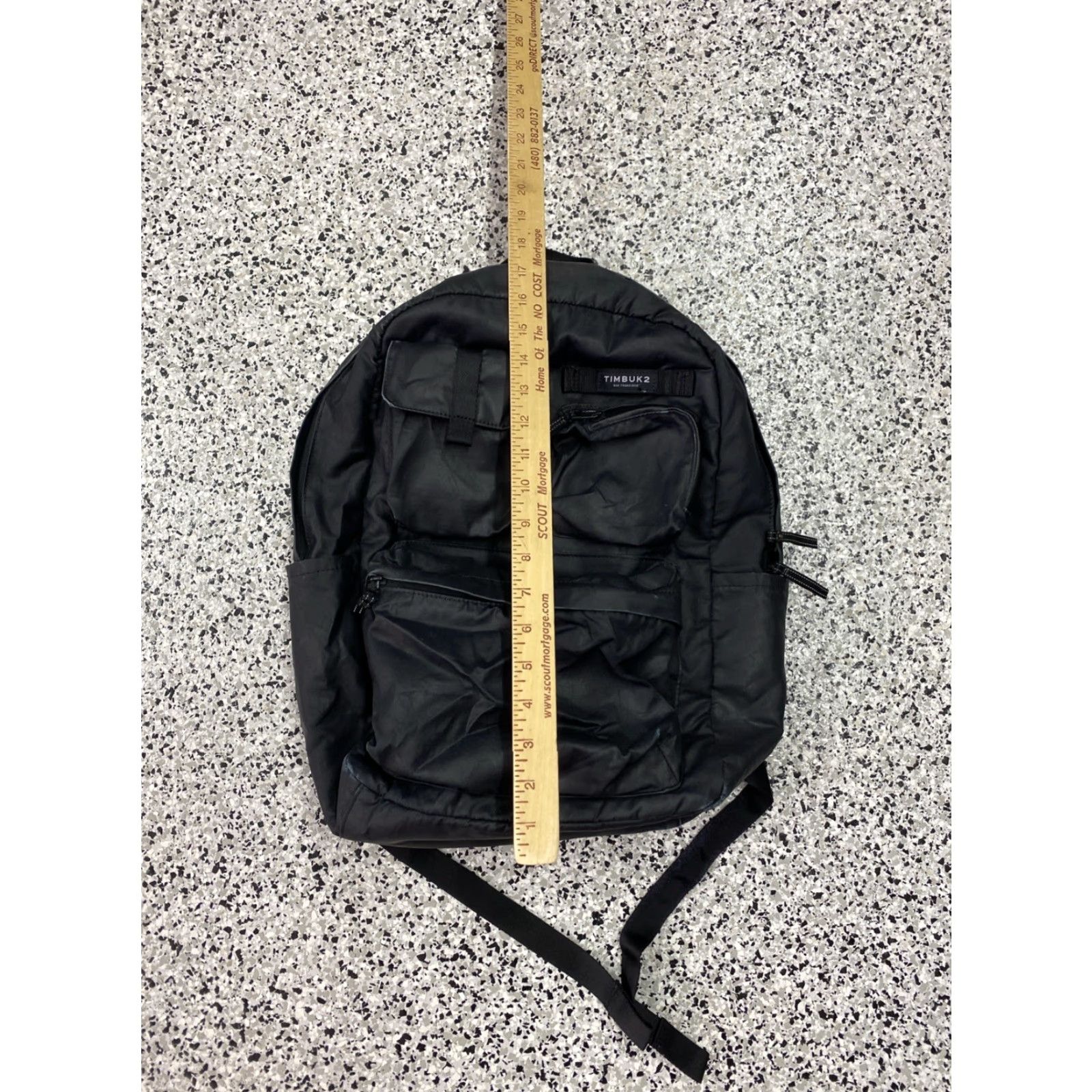 Vintage Timbuk2 Vinyl Laptop Backpack Black Unisex Medium Bag Backpack Travel Carryon Adjustable Straps Padded Nylon Vinyl Water Repellent Size ONE SIZE - 5 Thumbnail