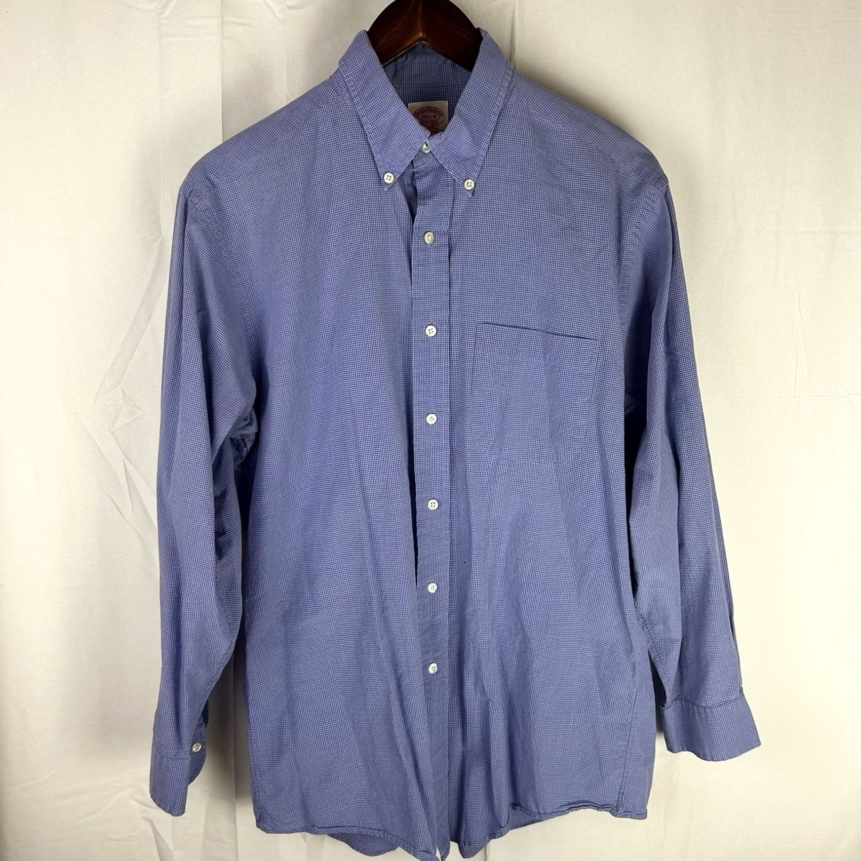 Brooks Brothers Brooks Brothers 1818 Button Up Shirt Men Cotton 15 1/2 - 3 Check Long Sleeve Size US L / EU 52-54 / 3 - 2 Thumbnail