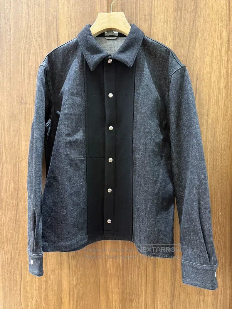 Dior Dior Black wool paneled denim jacket Size US S / EU 44-46 / 1 - 1 Thumbnail