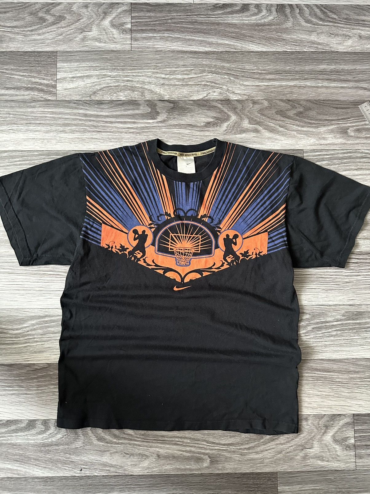 NBA × Nike × Vintage Nike Vintage Crazy Basketball Big Logo T shirt One Game hype Size US L / EU 52-54 / 3 - 1 Thumbnail