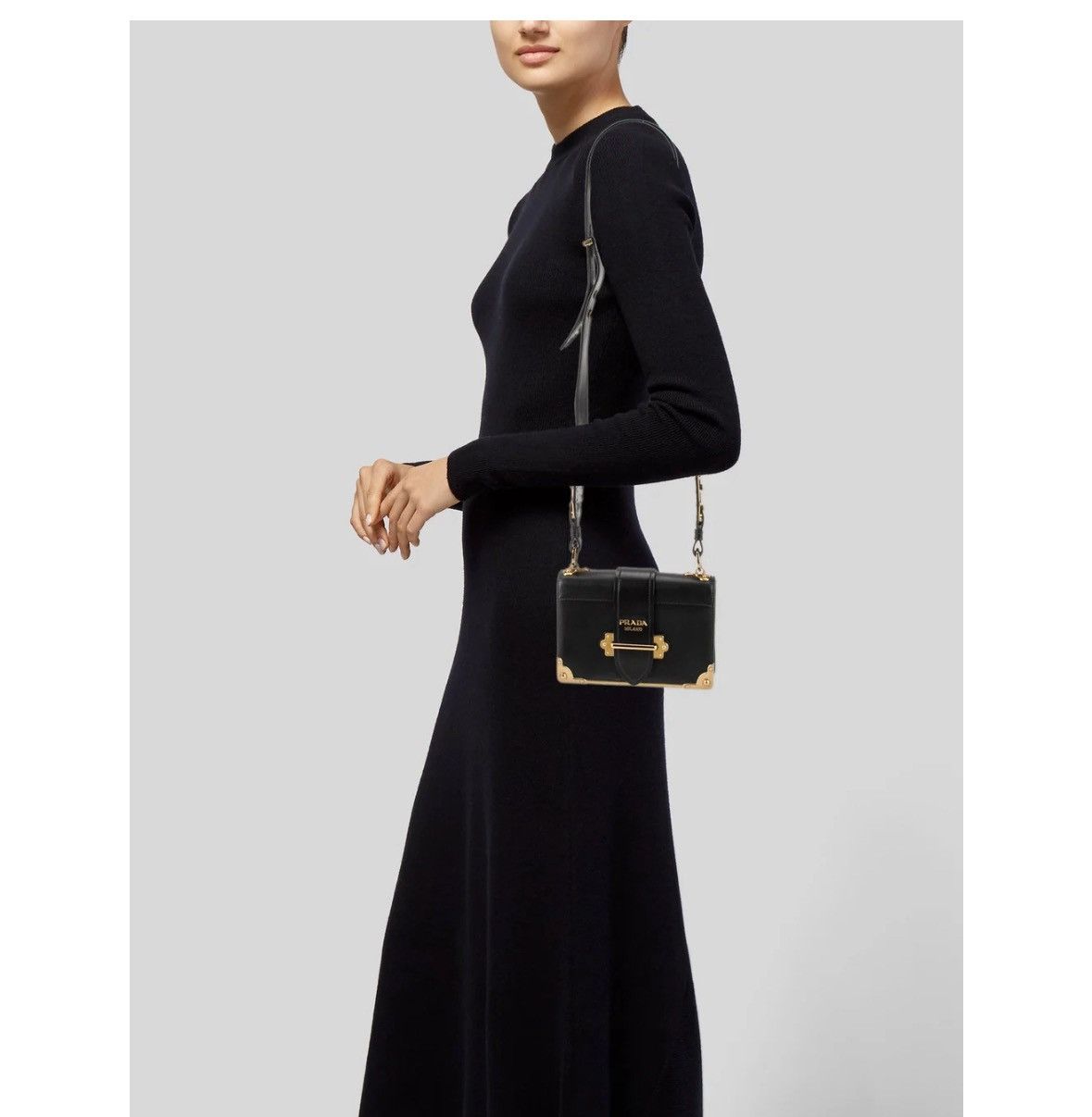 Prada City Calf Leather Cahier Evening Bag Size ONE SIZE - 2 Thumbnail