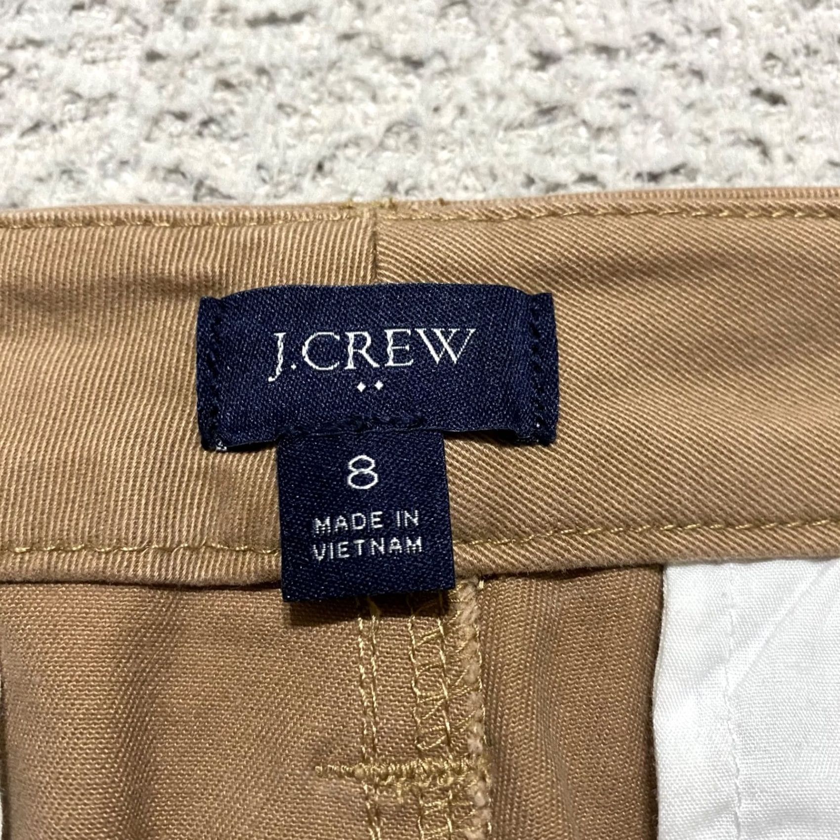 J.Crew J.CREW Pants Beige Straight Chino Mid Rise Regular 8 Womens Plain Beige Front Pockets Stretch Size 30" / US 8 / IT 44 - 3 Thumbnail