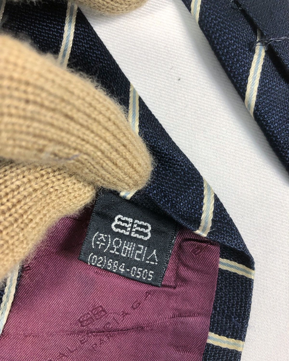 Balenciaga Rare Vintage Balenciaga Stripes Silk Tie Size ONE SIZE - 7 Thumbnail