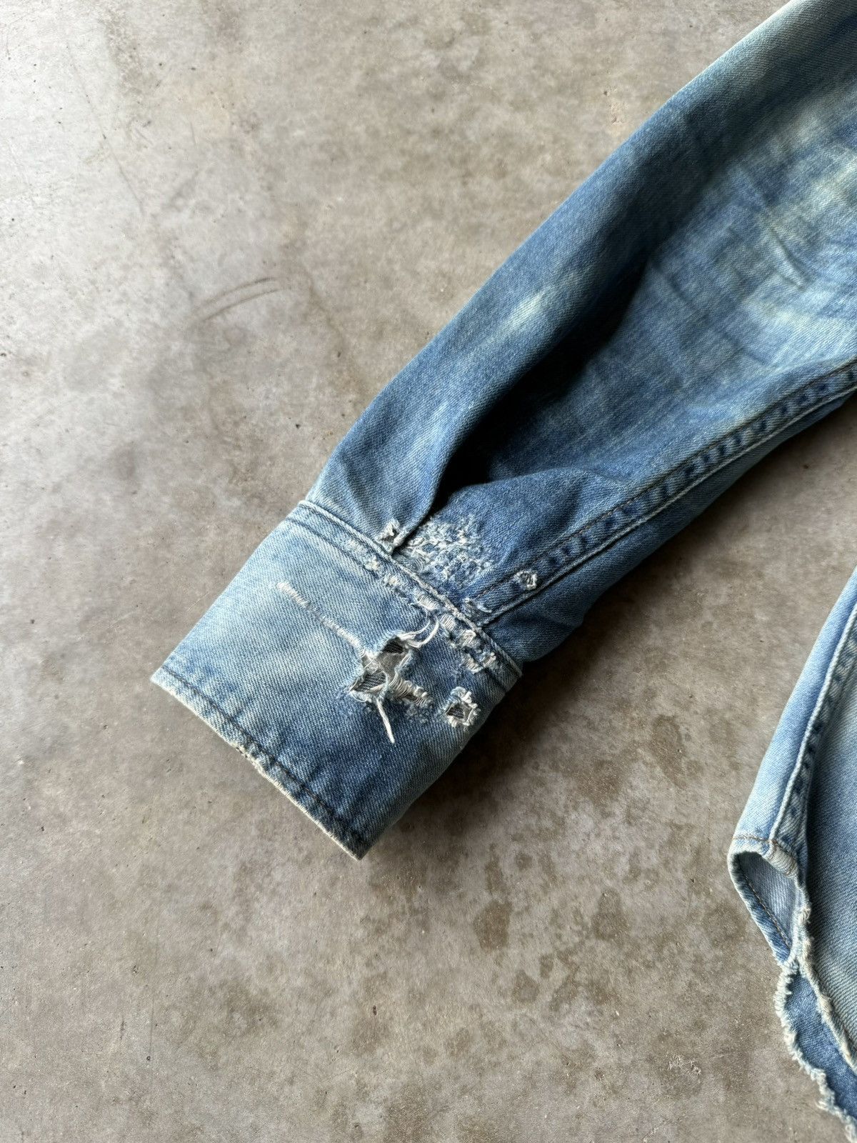 Saint Laurent Paris Saint Laurent Paris SS17 Bleached & Distressed Western Shirt Size US XS / EU 42 / 0 - 6 Thumbnail